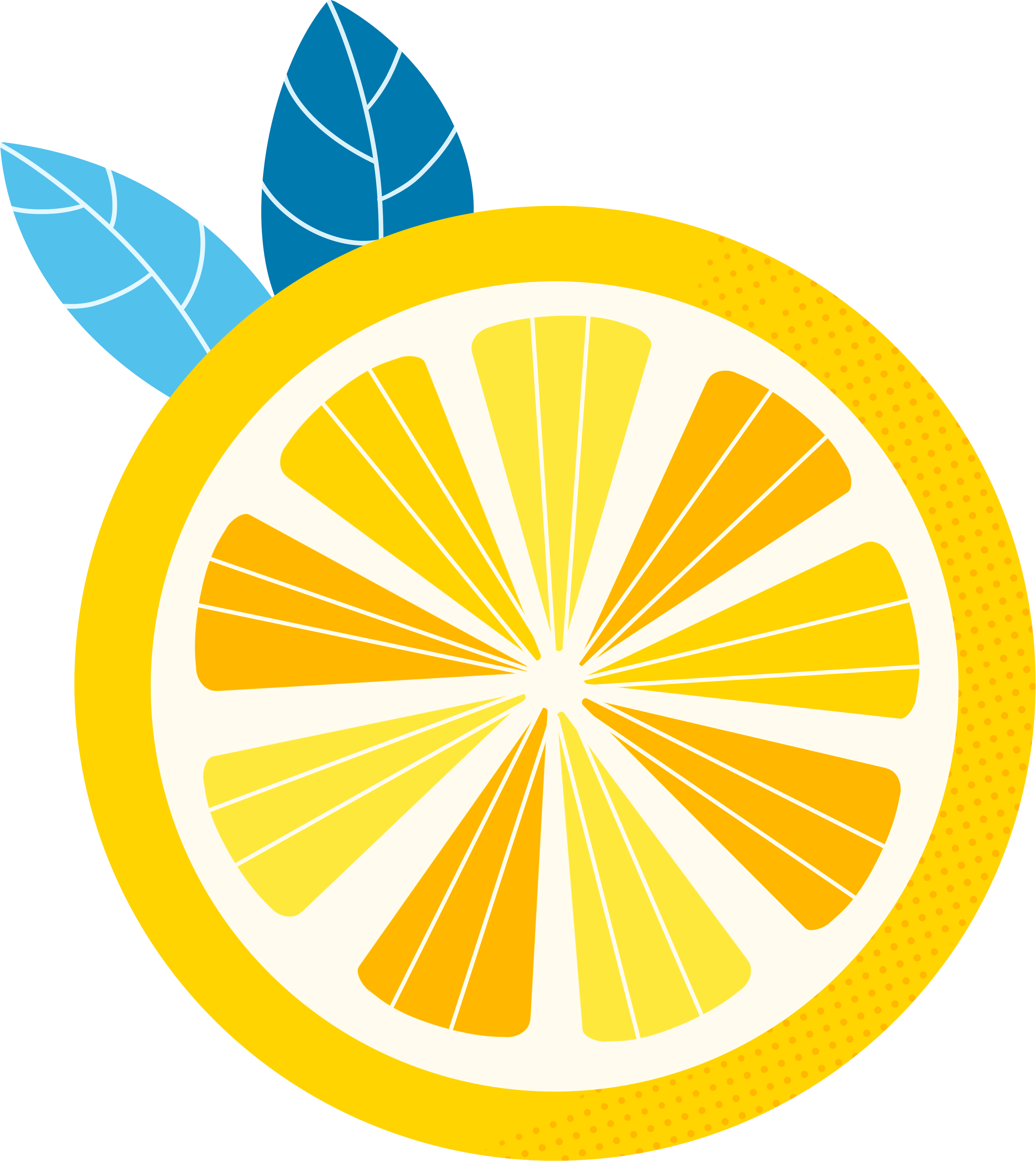 Half a lemon cut surface bright yellow PNG element