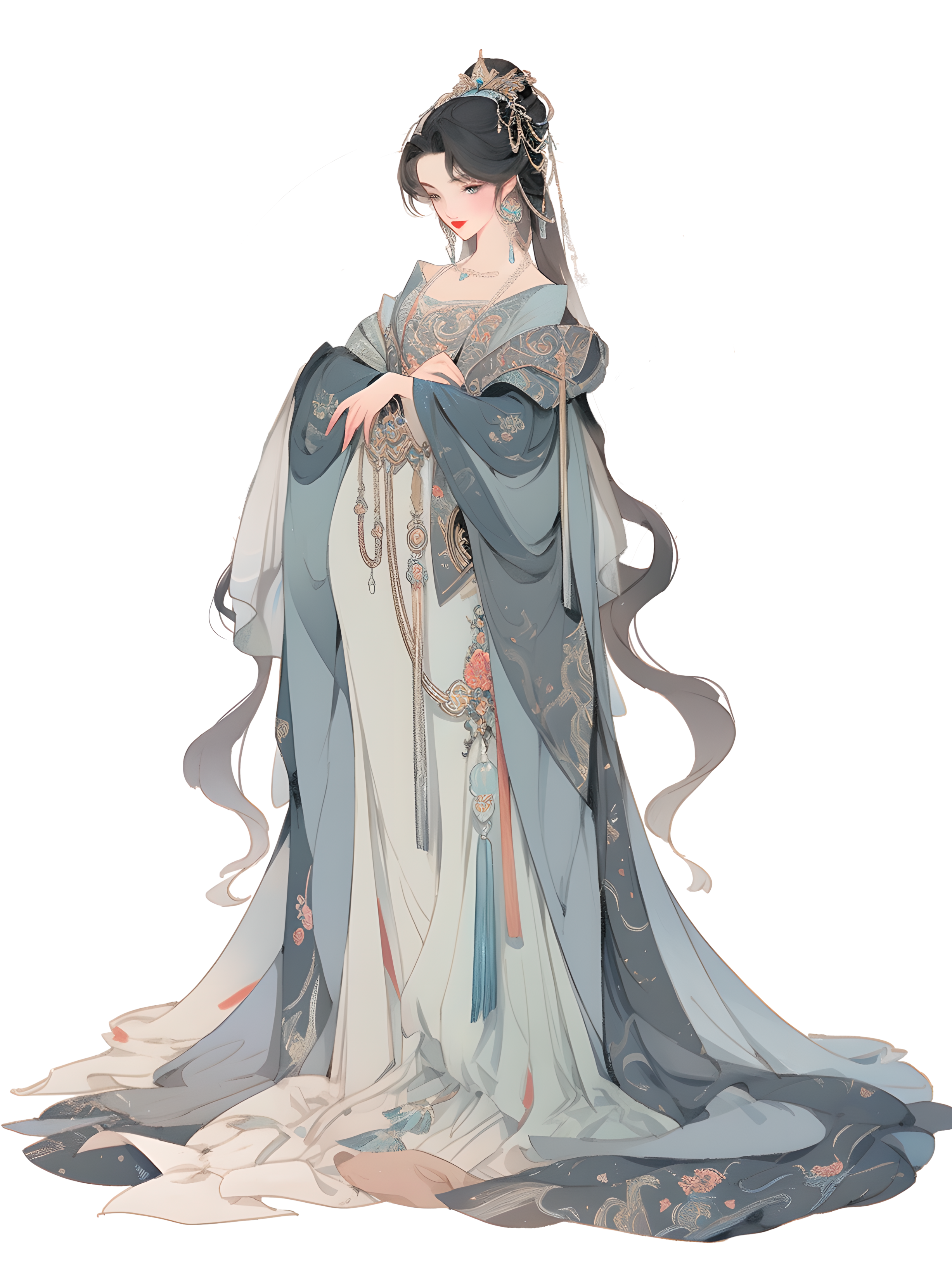 Mythical Dunhuang Goddess HD Illustration Material