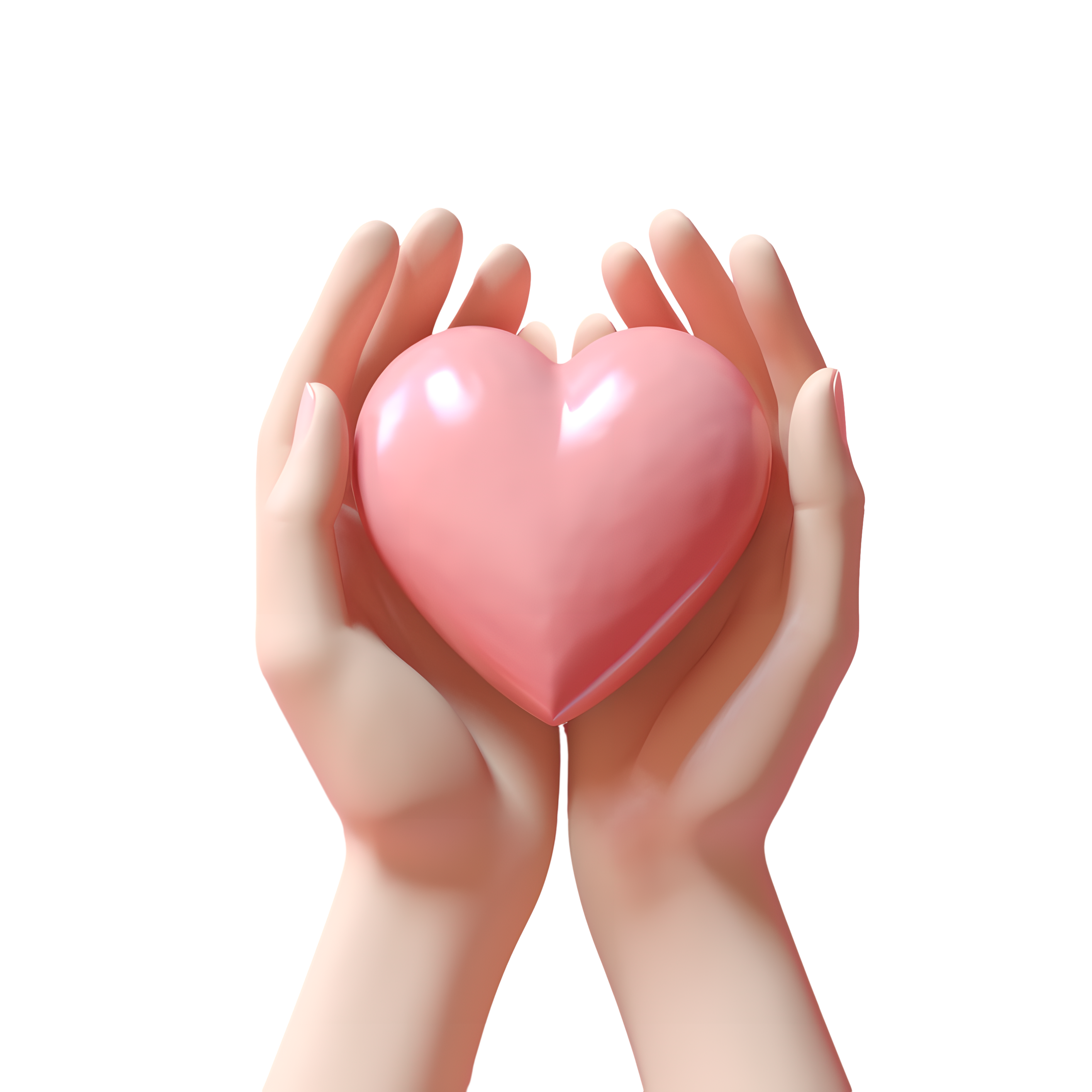 Holding a heart in the health industry illustration