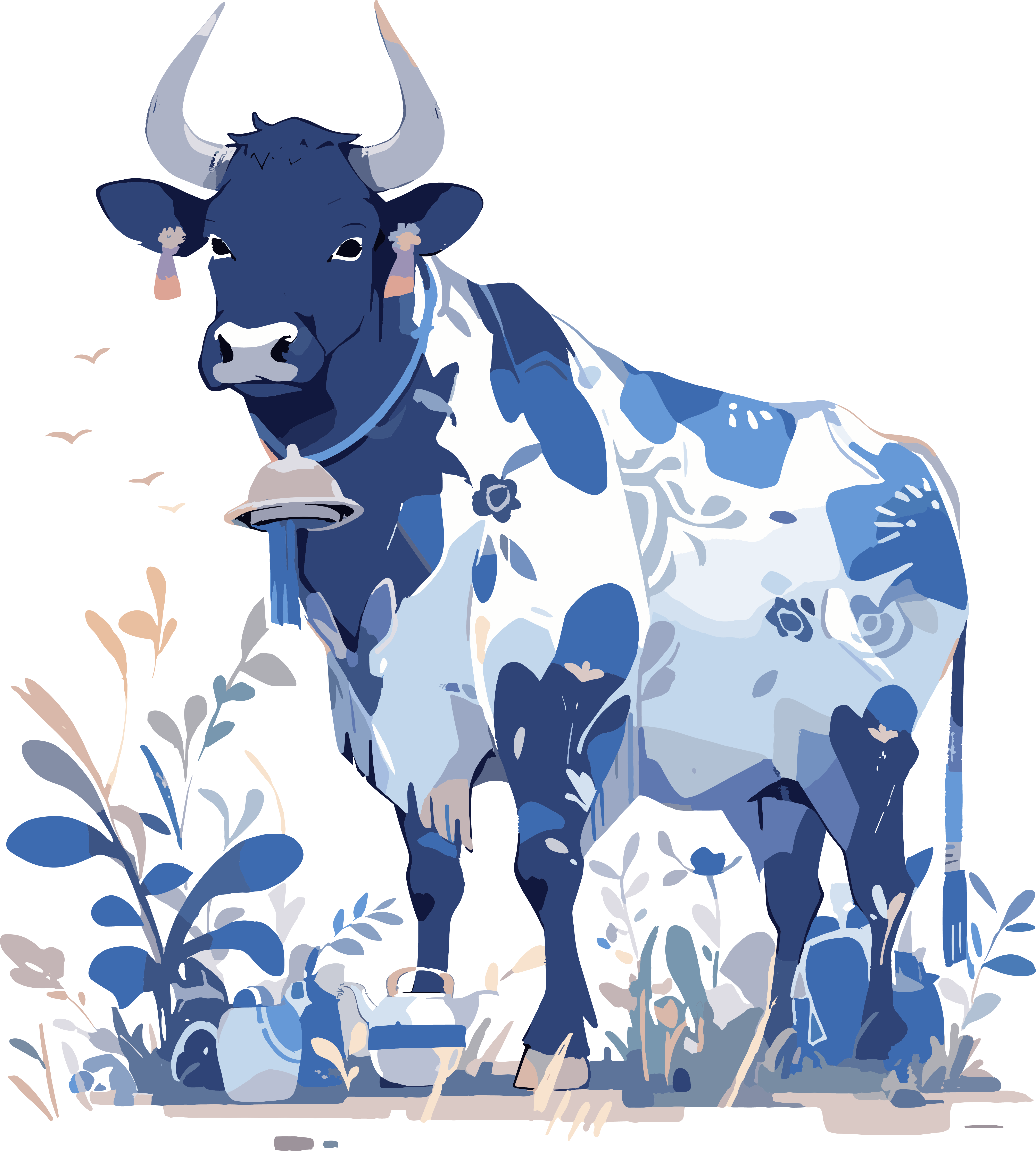 Commercial Design Chinese Bull Illustration