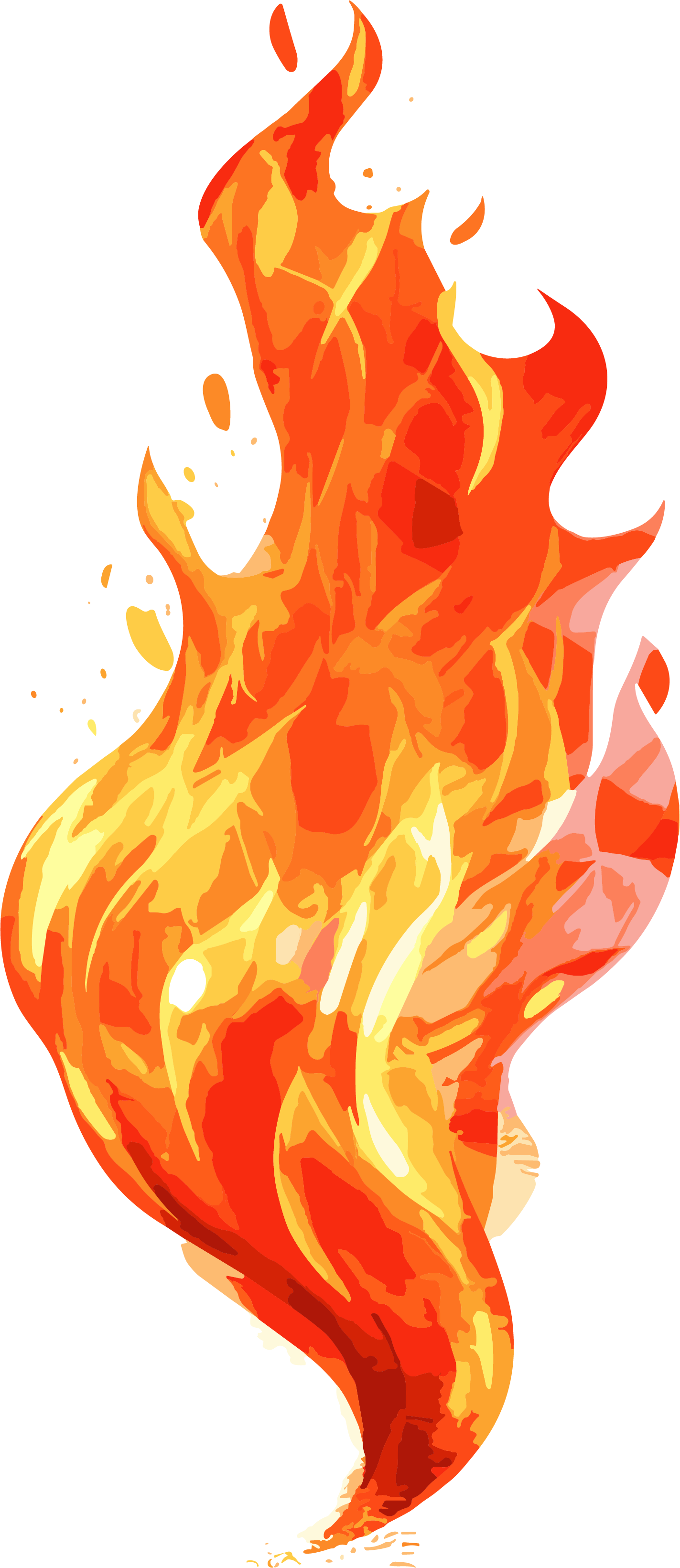 Flame Hand-drawn Pattern Material