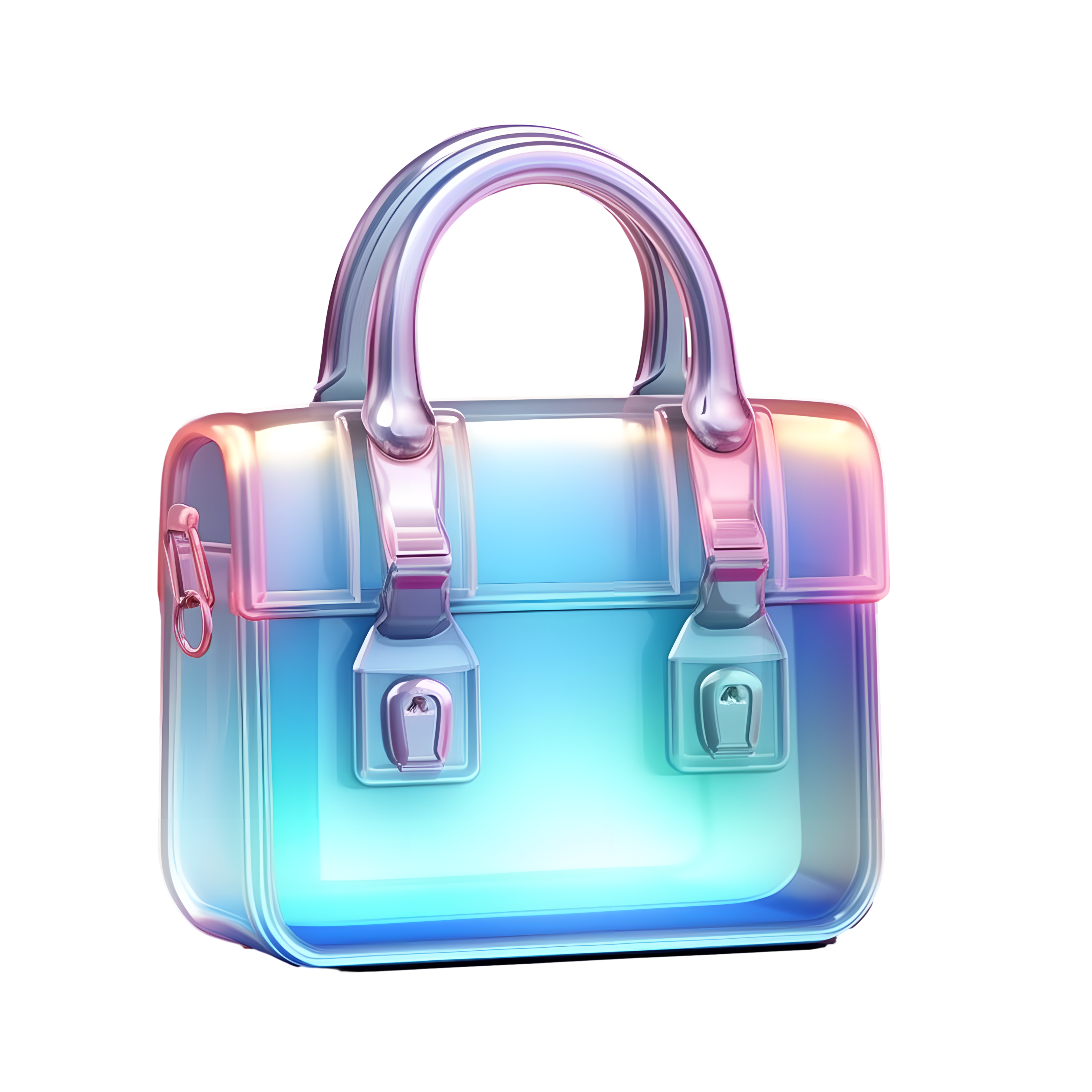 Women's bag 3D cartoon style cool transparent material