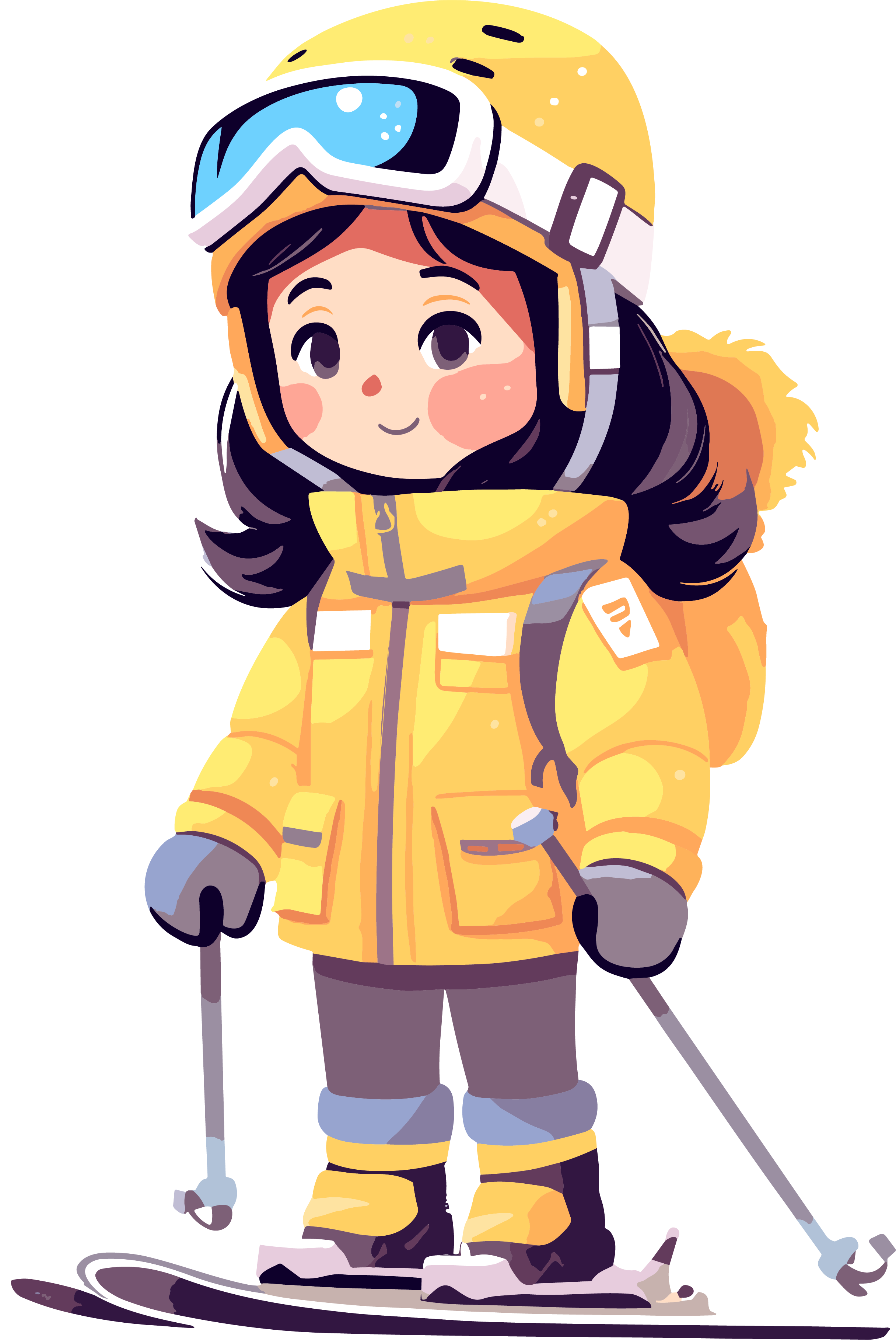 Creative design materials for children's ski suits