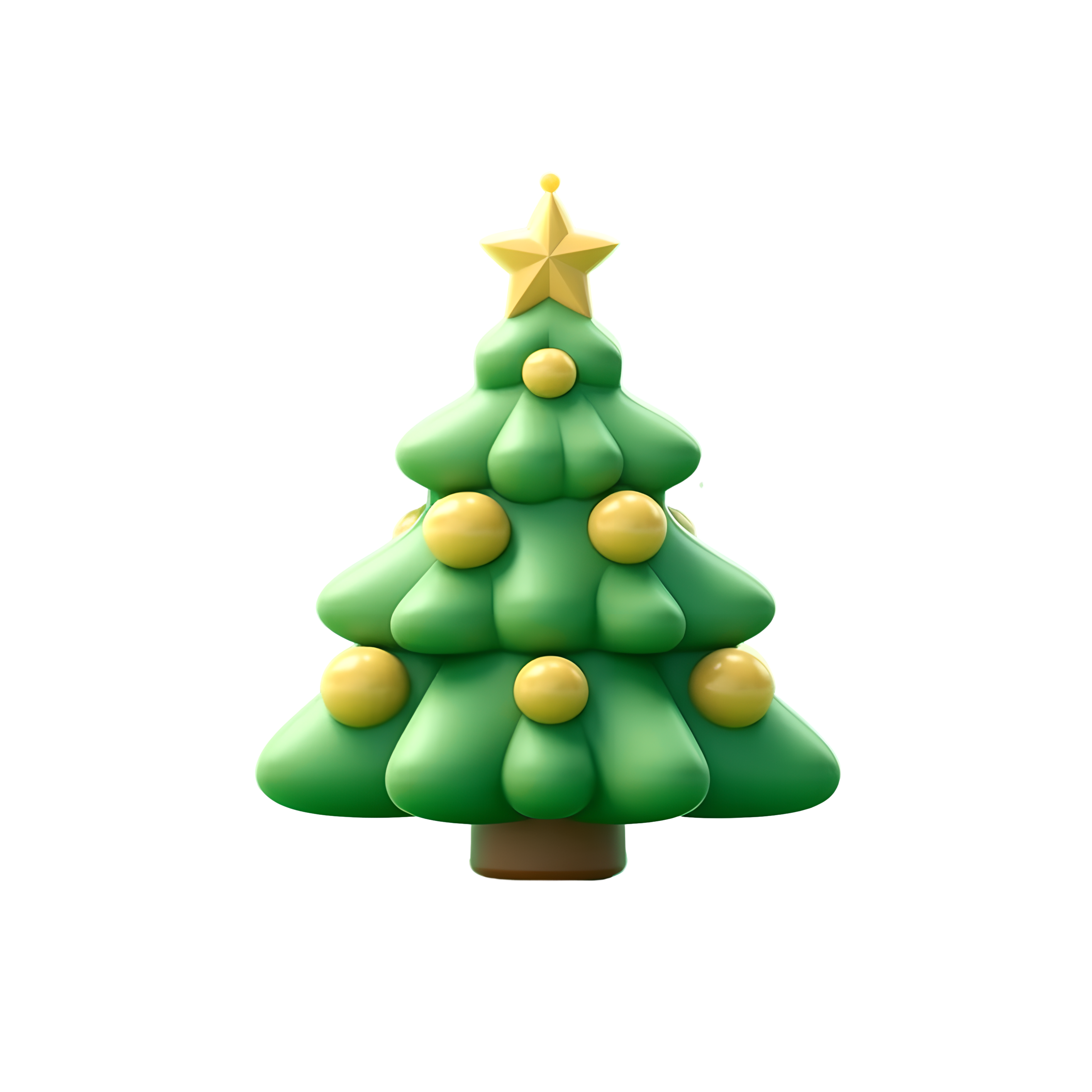 Commercially usable 3D clay material for Christmas trees