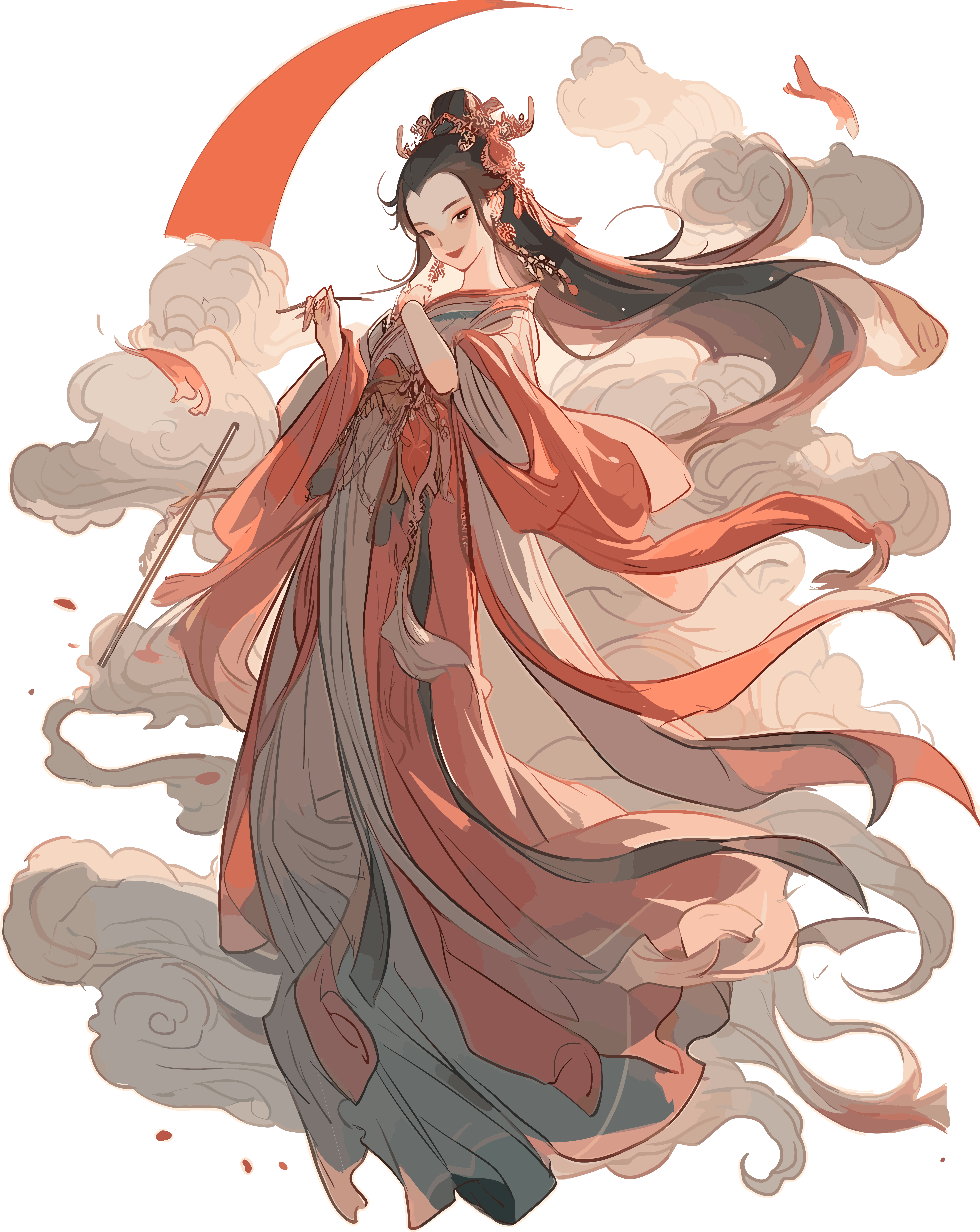Stunning and magnificent illustration materials of the Dunhuang goddess