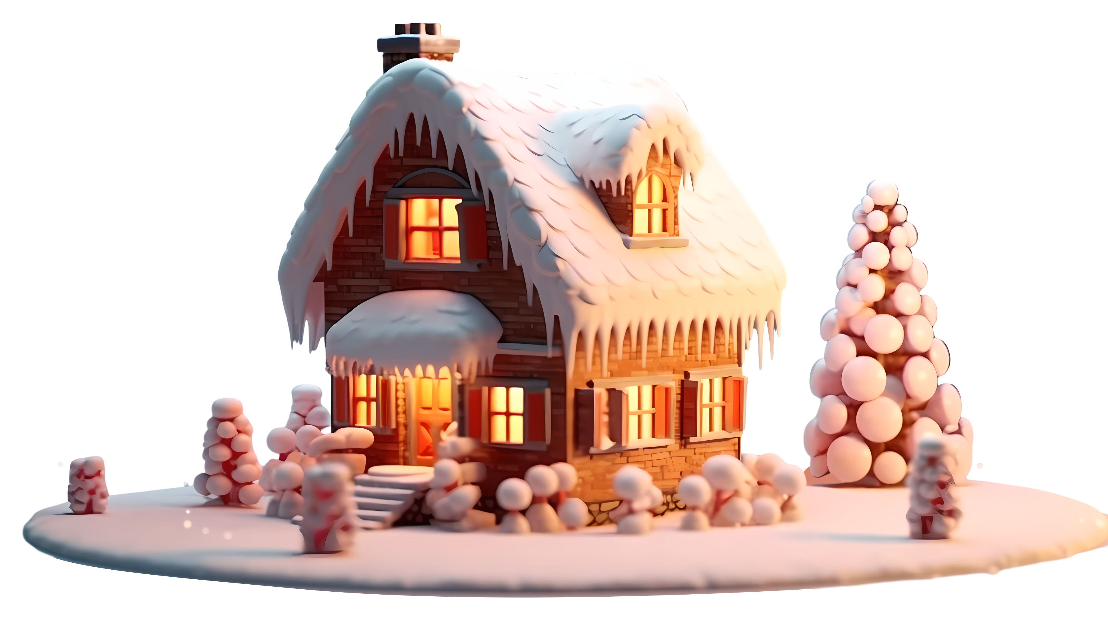 Christmas house mini graphic material