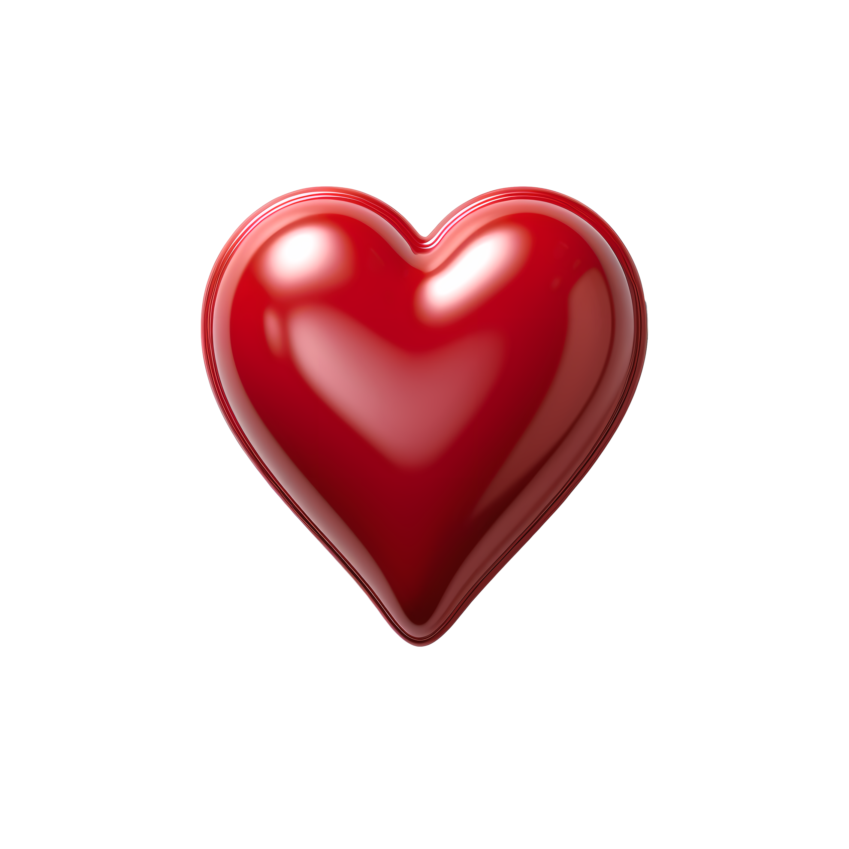 3D heart-shaped plastic item