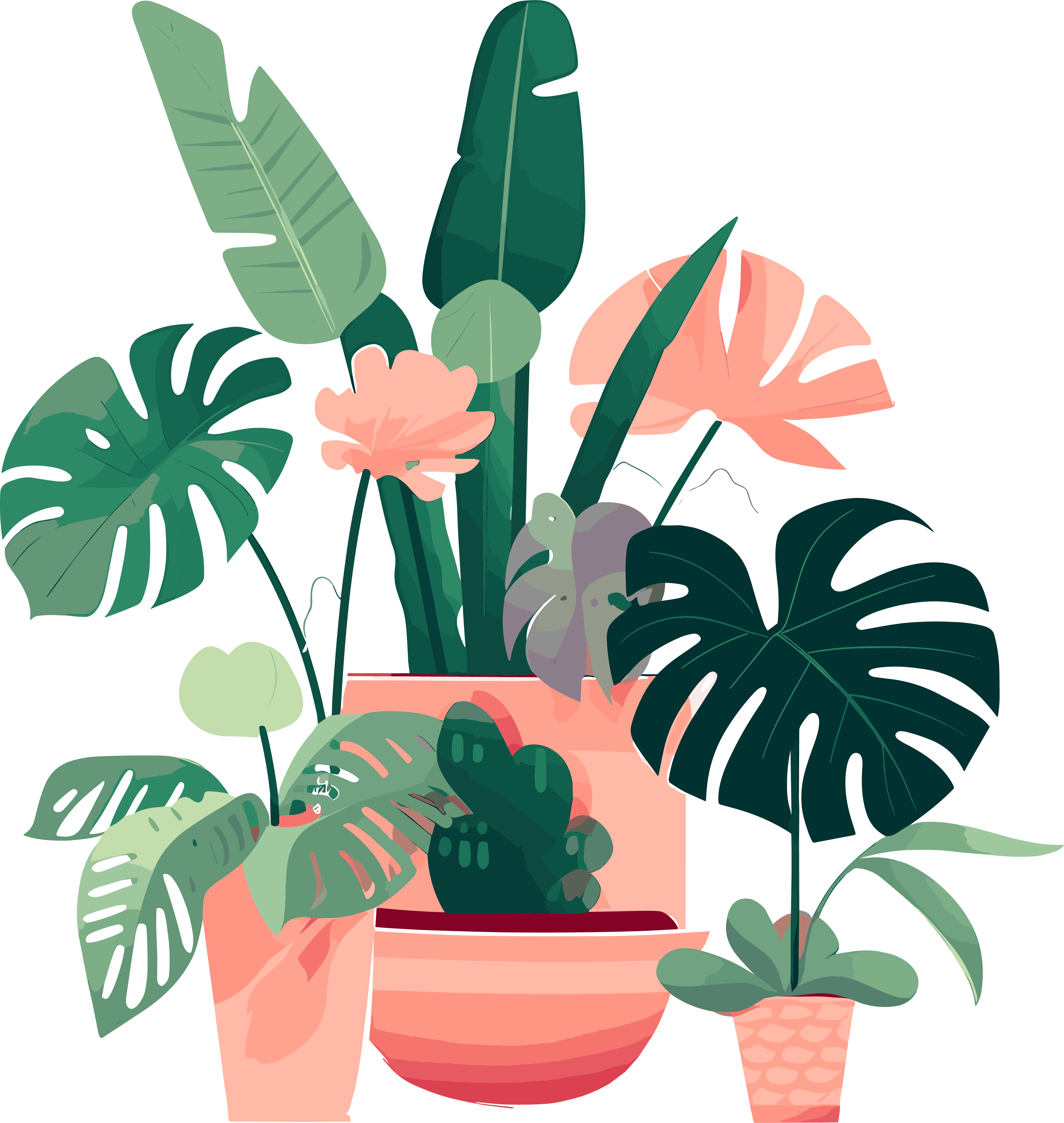 Plant graphic design materials