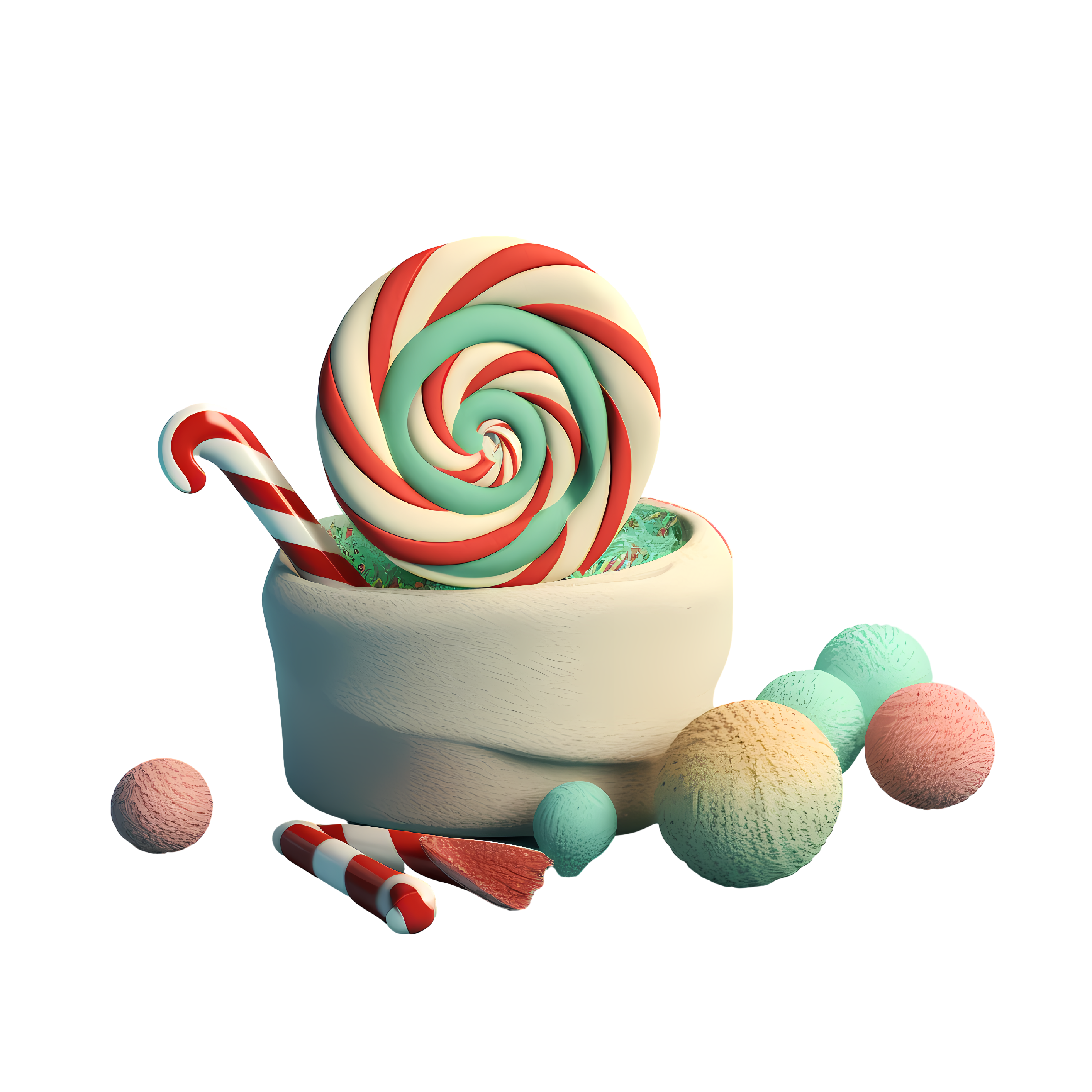 Cute Christmas Candy Felt Art
