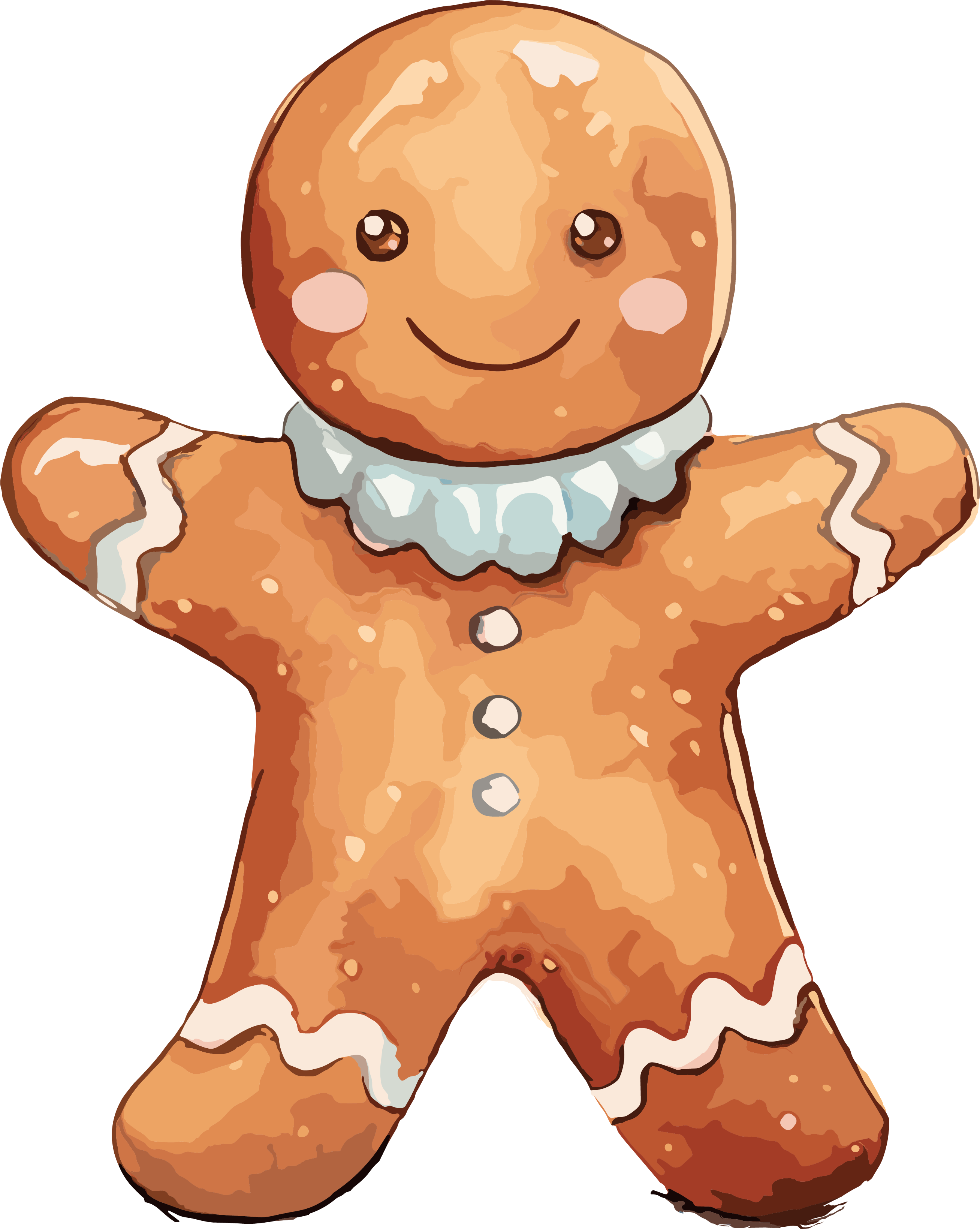 Christmas Gingerbread Man Illustration