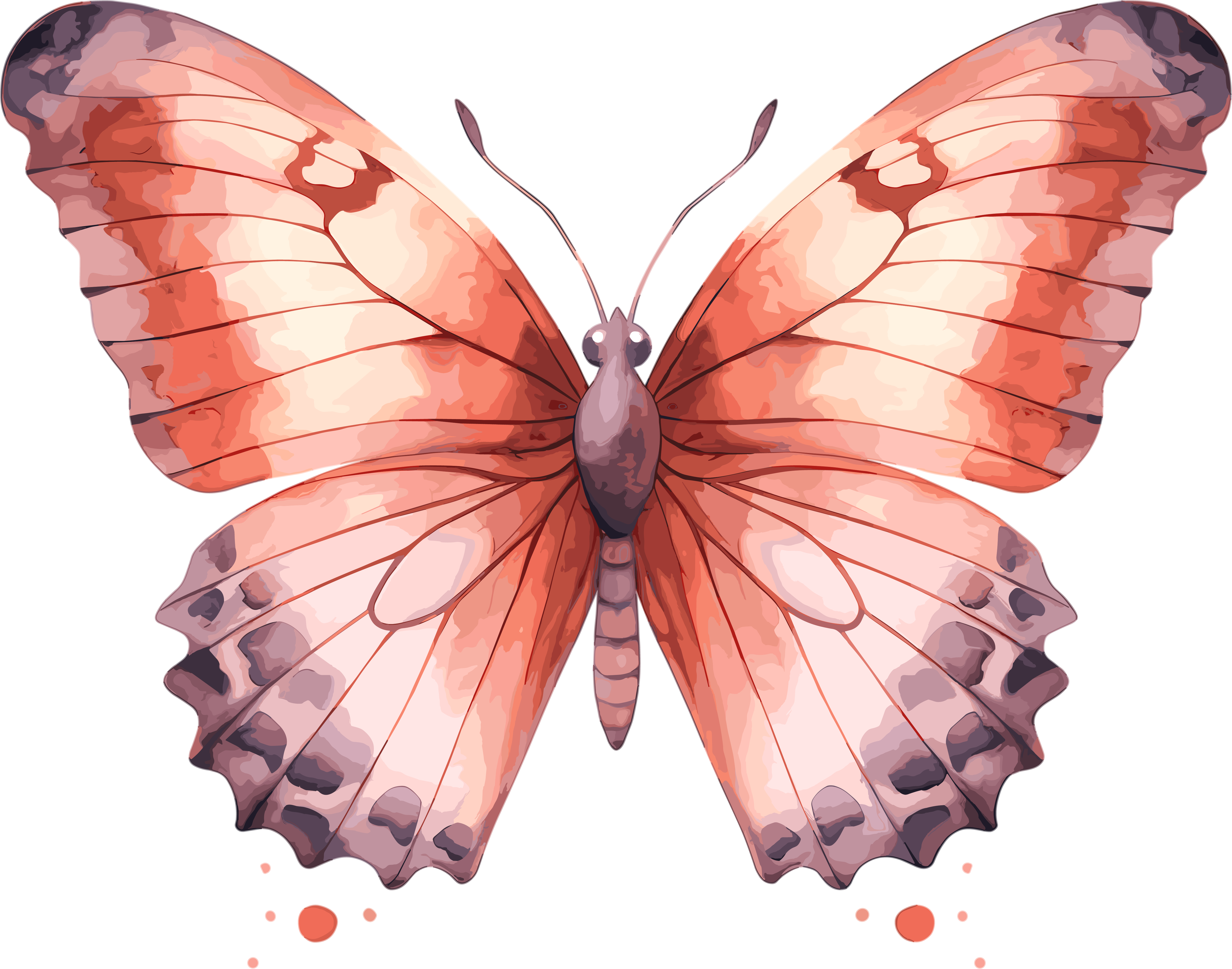Watercolor Bohemian style mini animal illustration