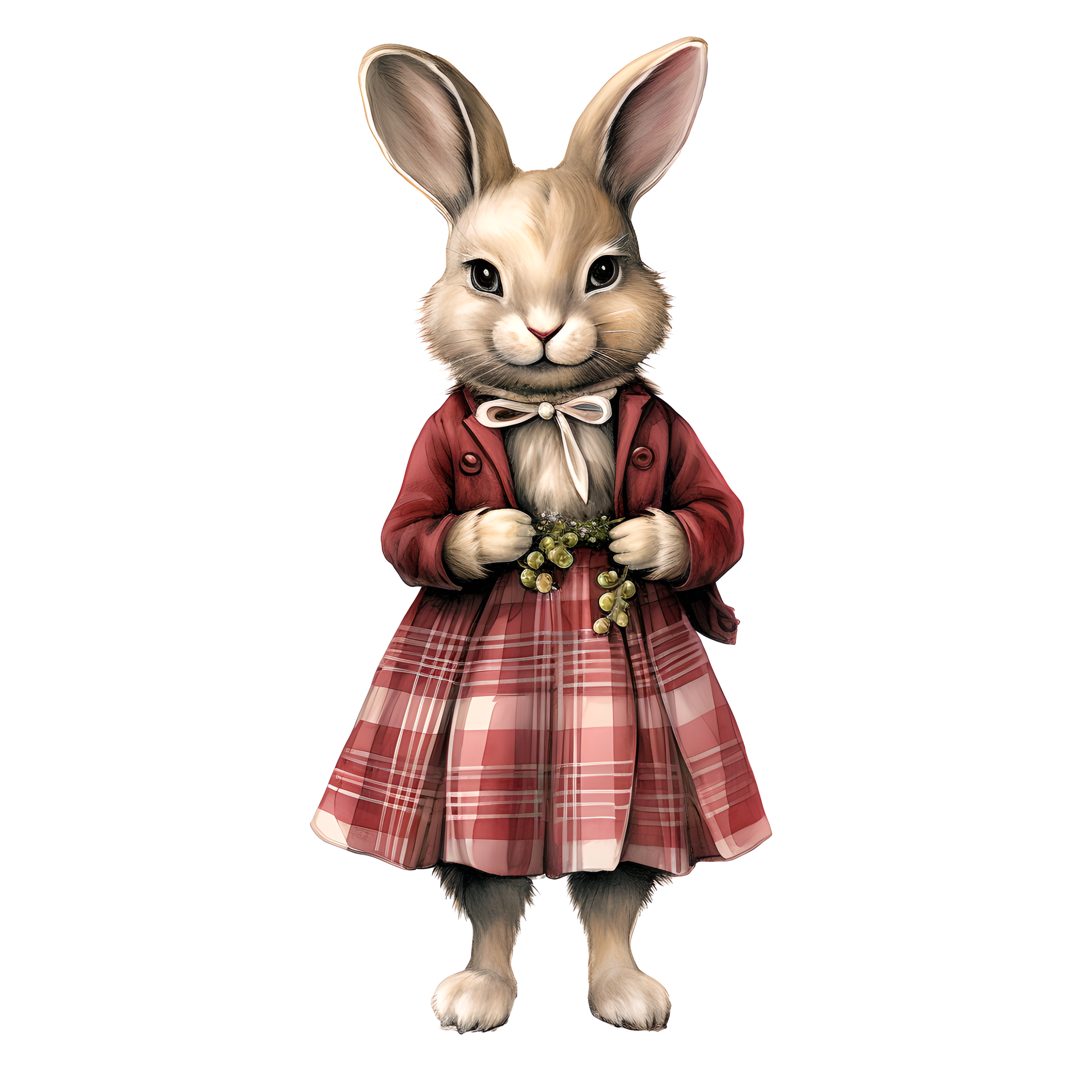 Retro-style rabbit creative design illustration