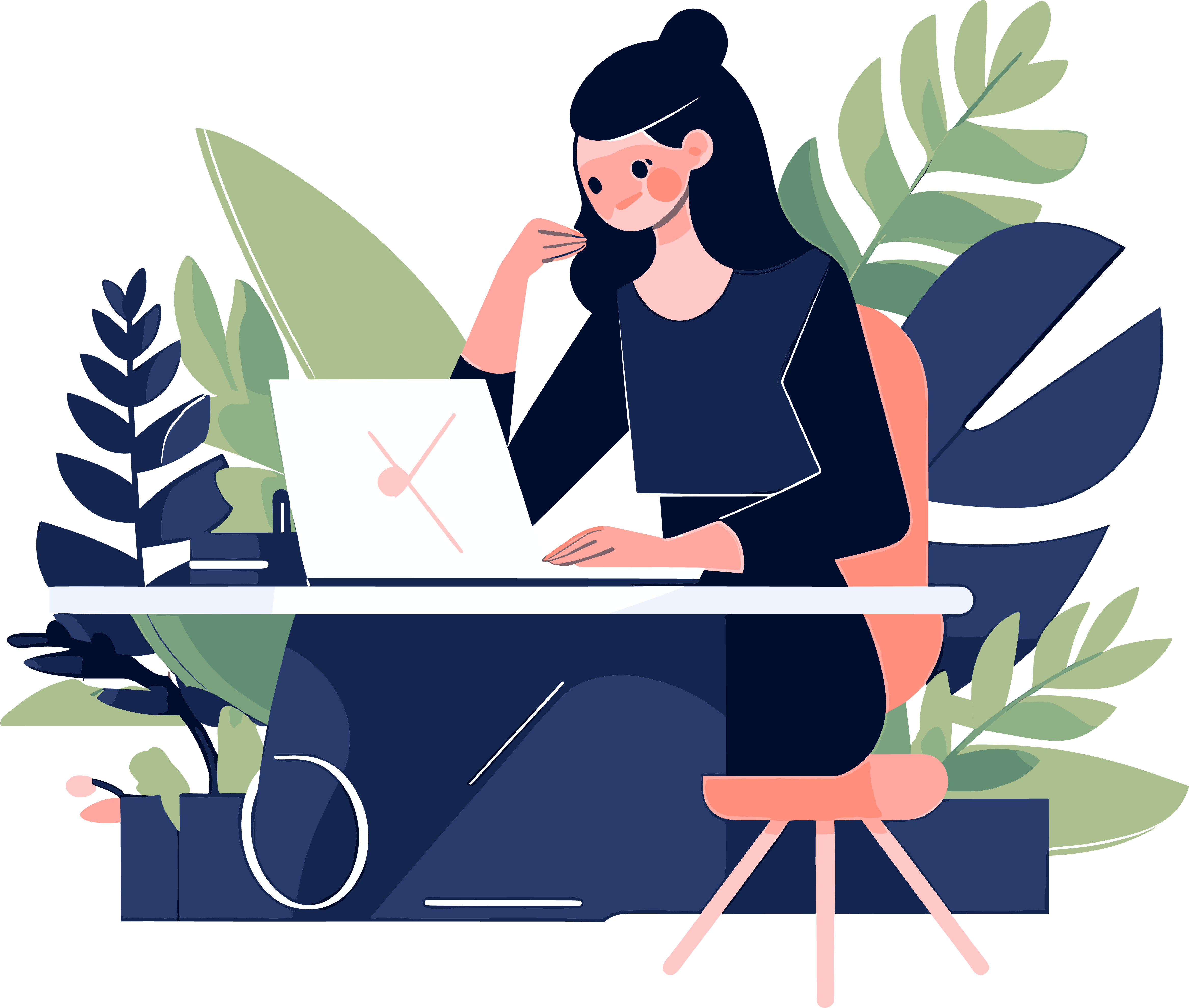 Office staff graphic materials