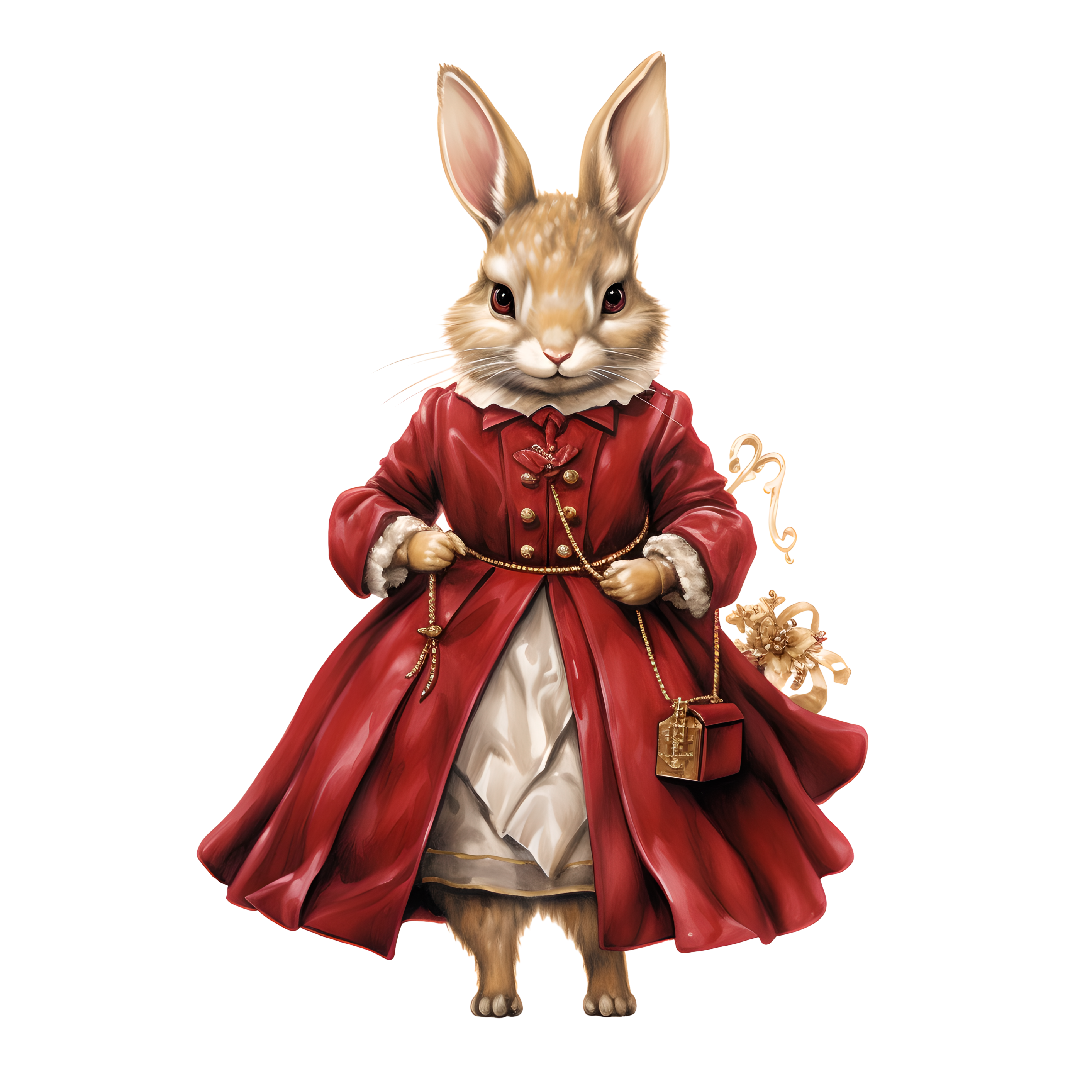 Retro-style rabbit commercial design illustration