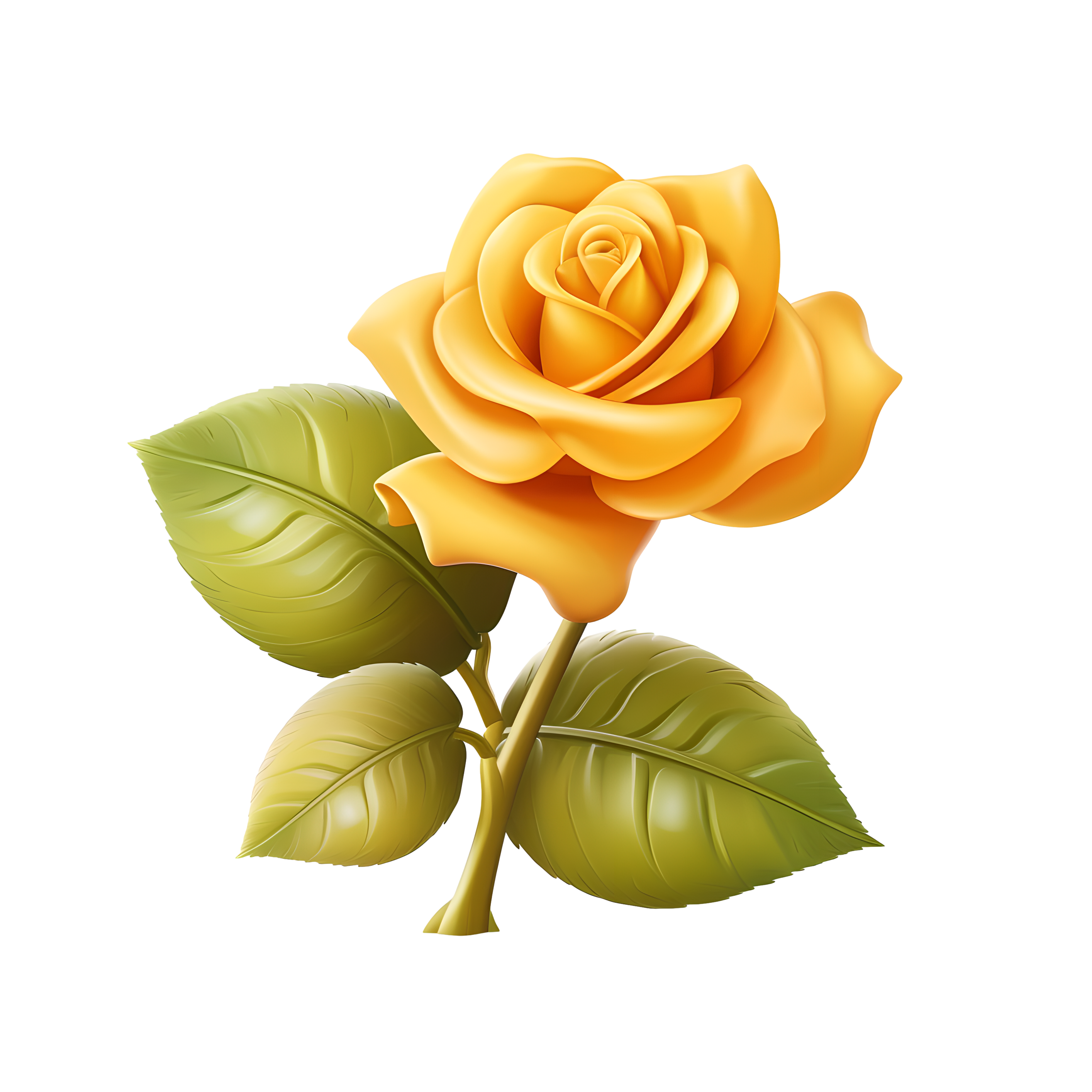 3D Rose Transparent Background Material