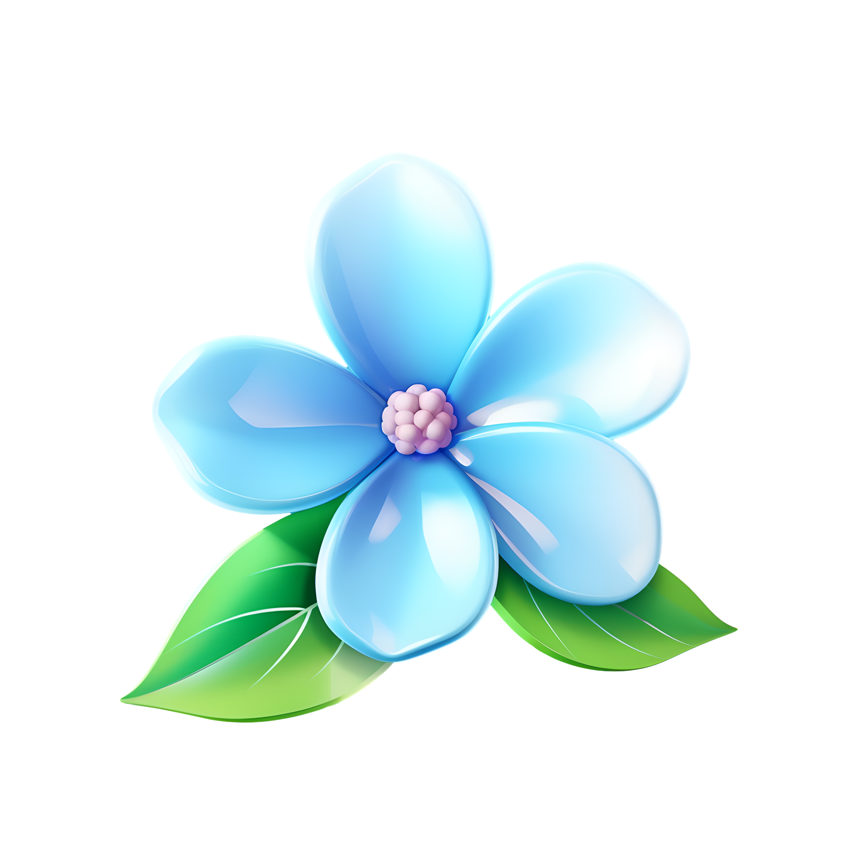 3D Floral Transparent Background Material
