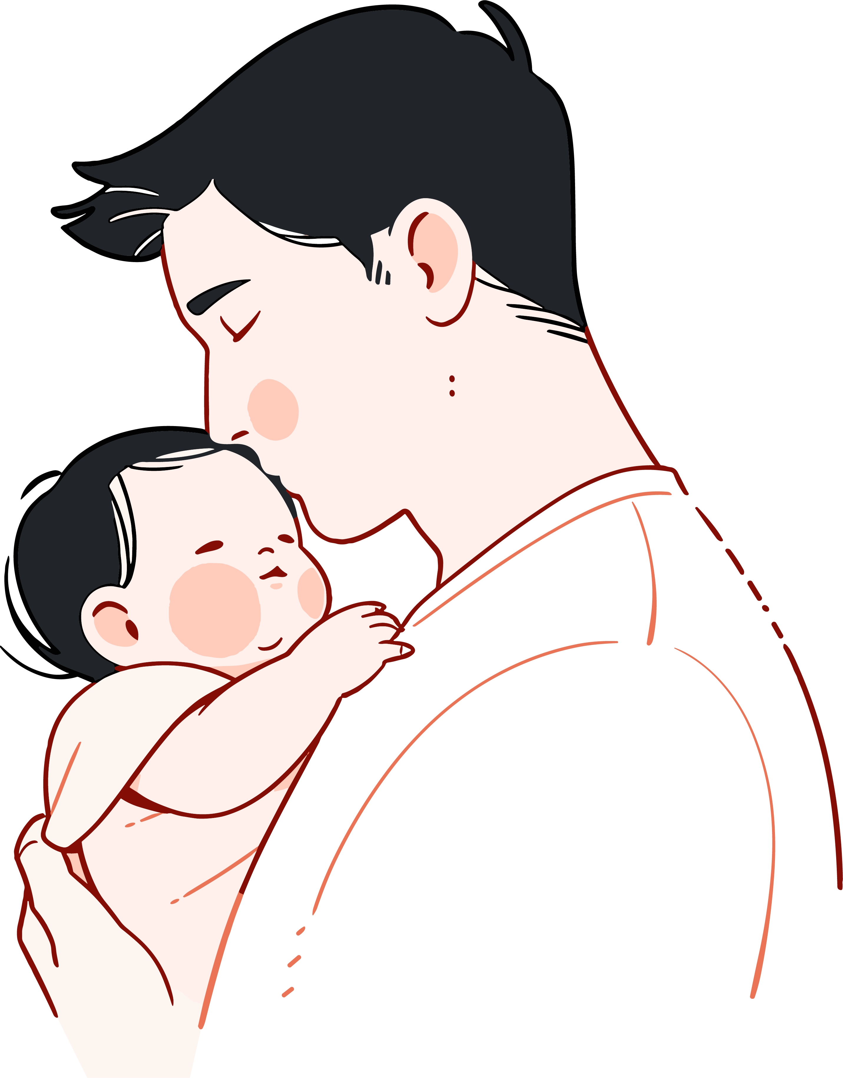 Father's Day Father-Son Commercial Illustration