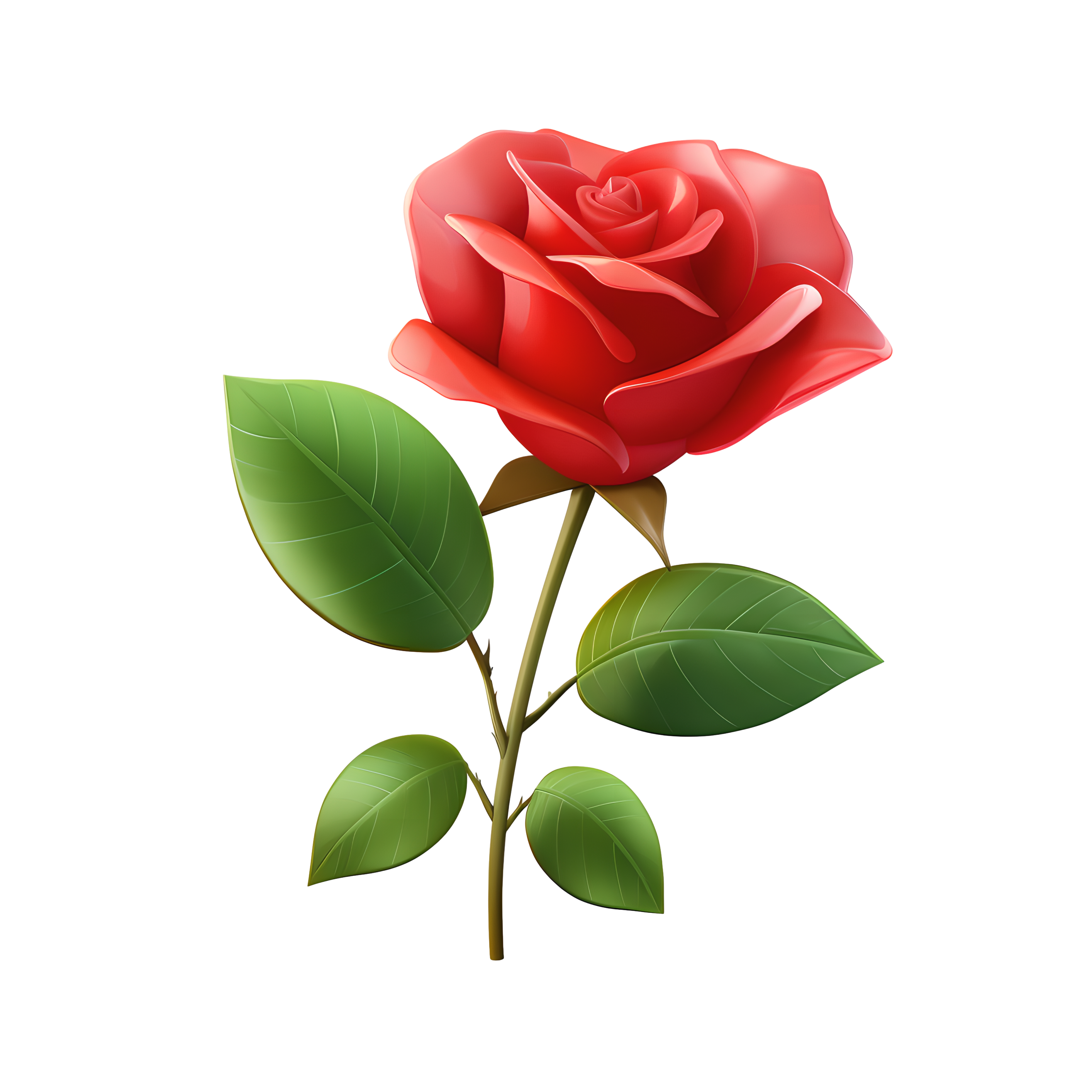 3D Rose Flower Commercial Illustration