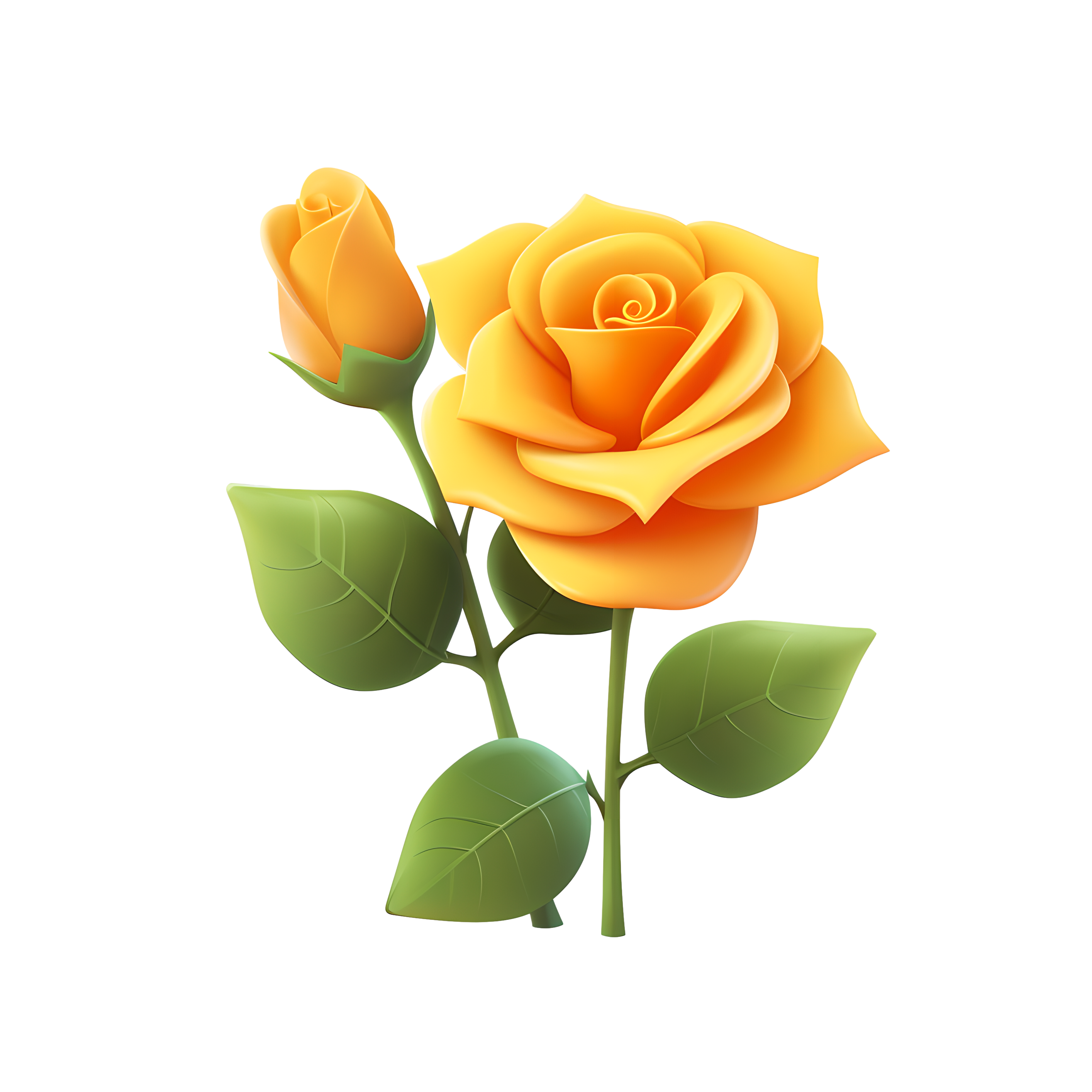 3D Rose Flower Commercial Design Elements