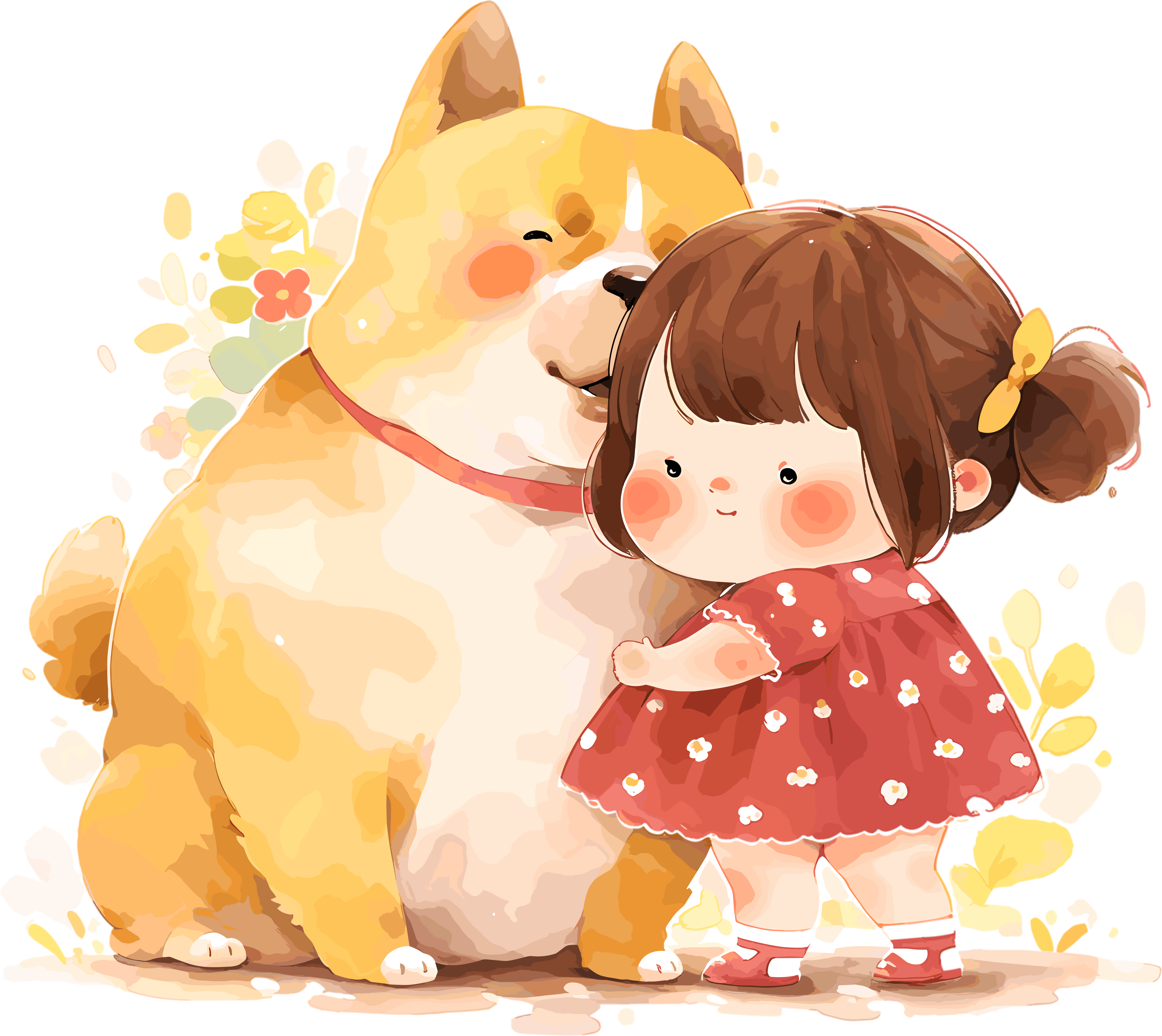 Cute chubby animal illustrations for children's books
