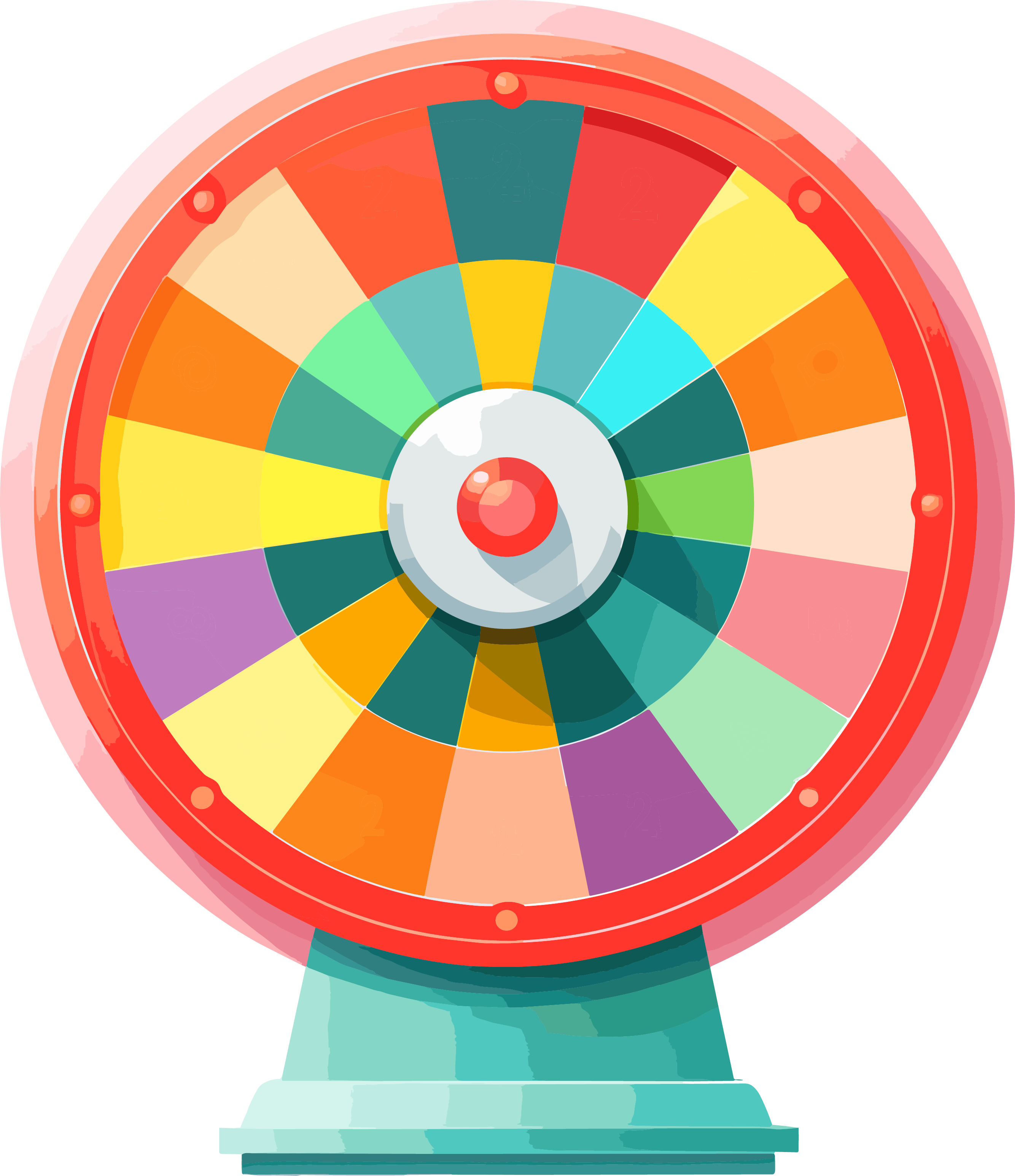 Colorful Spinning Wheel Creative Design Illustration
