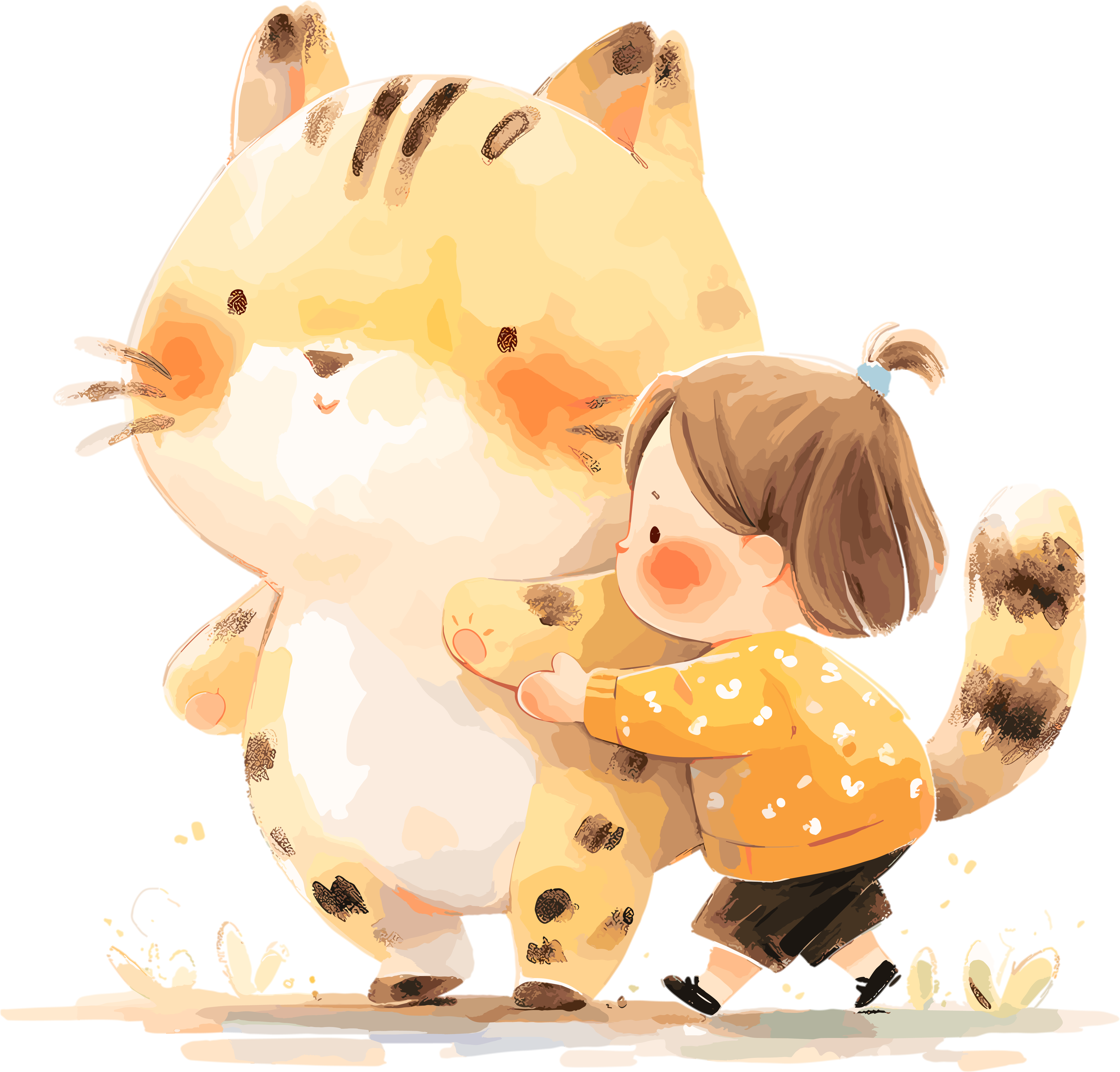 Illustration of a cute girl for children's books