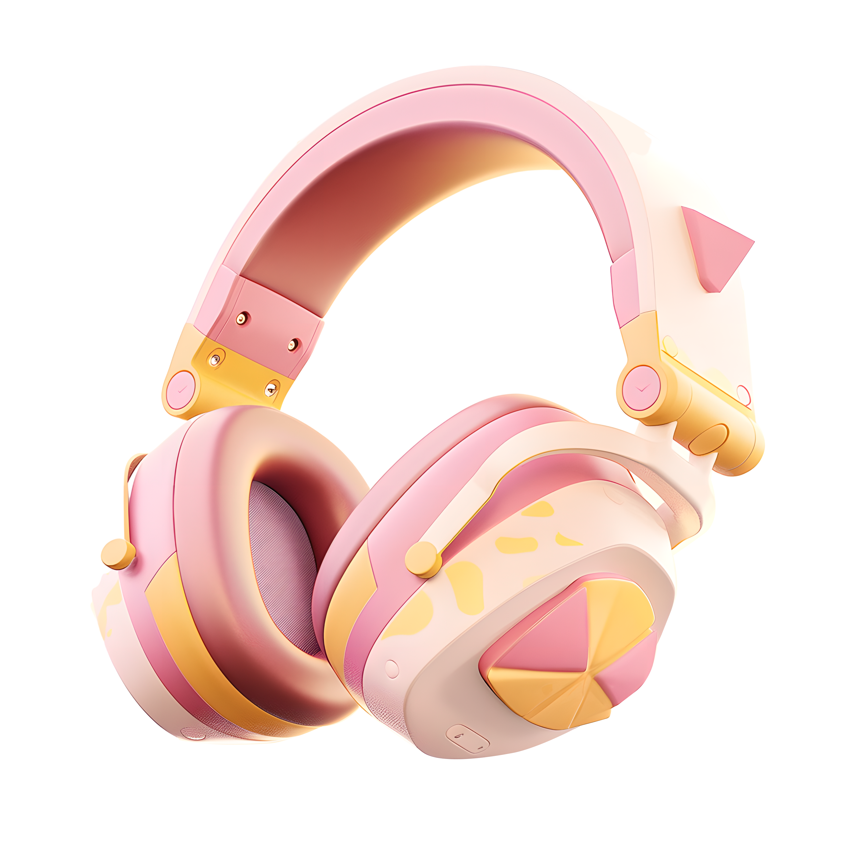 3D Headphone Dreamy Atmosphere Illustration