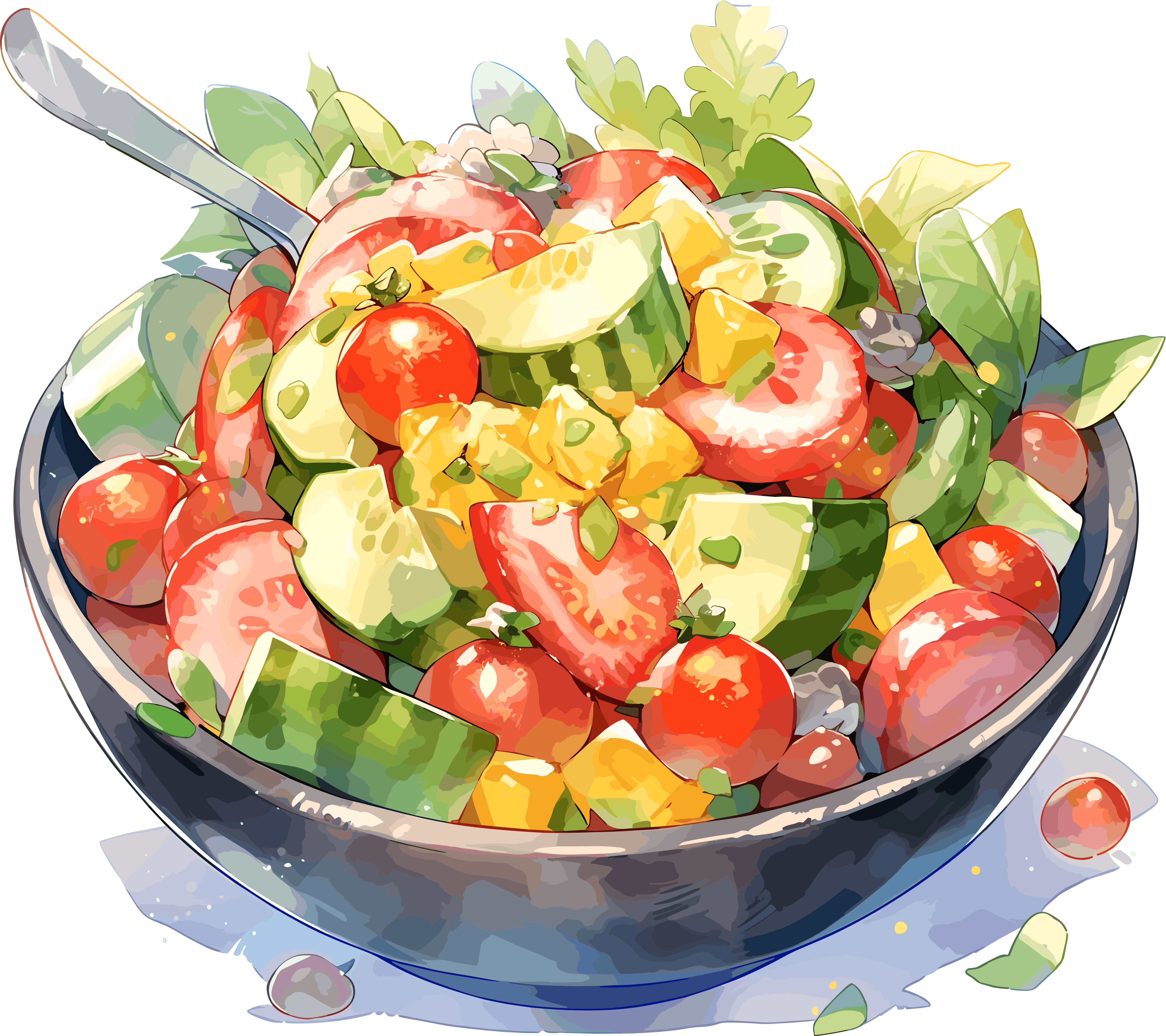 Colorful Vegetable Salad Commercial Material