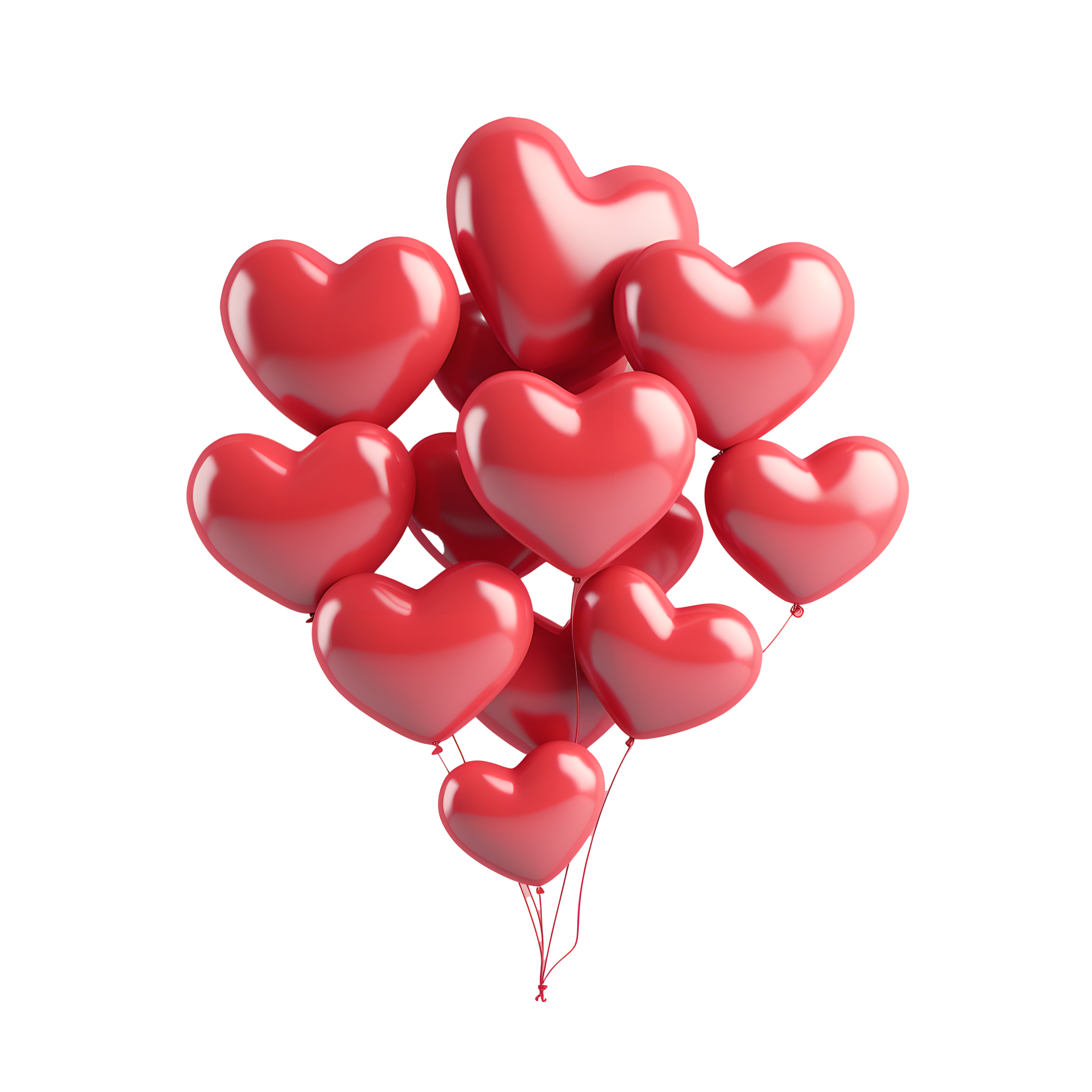 3D Heart-Shaped Balloon Birthday Party Decoration Material