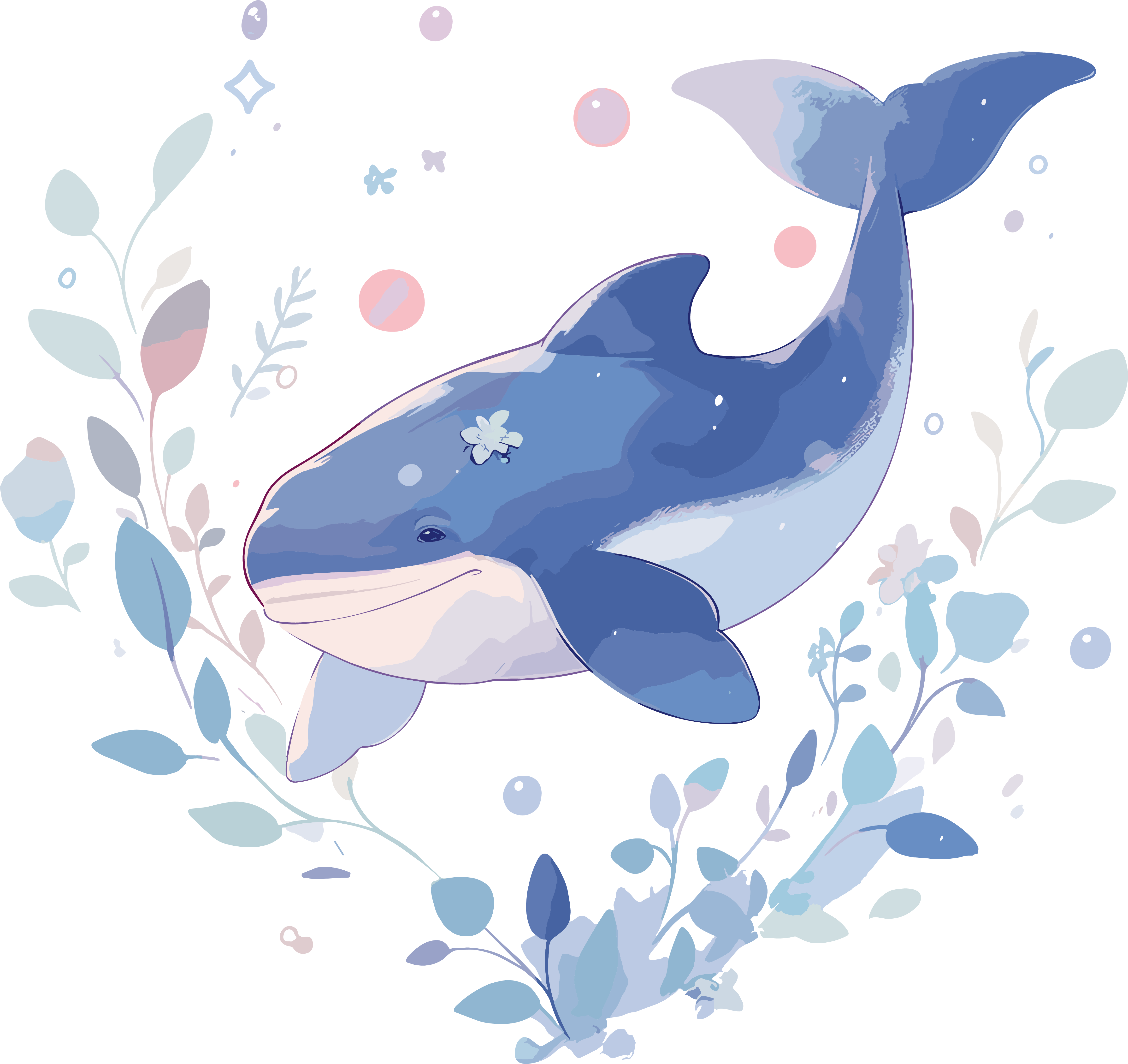 Whale Dream Fantasy Commercial Illustration