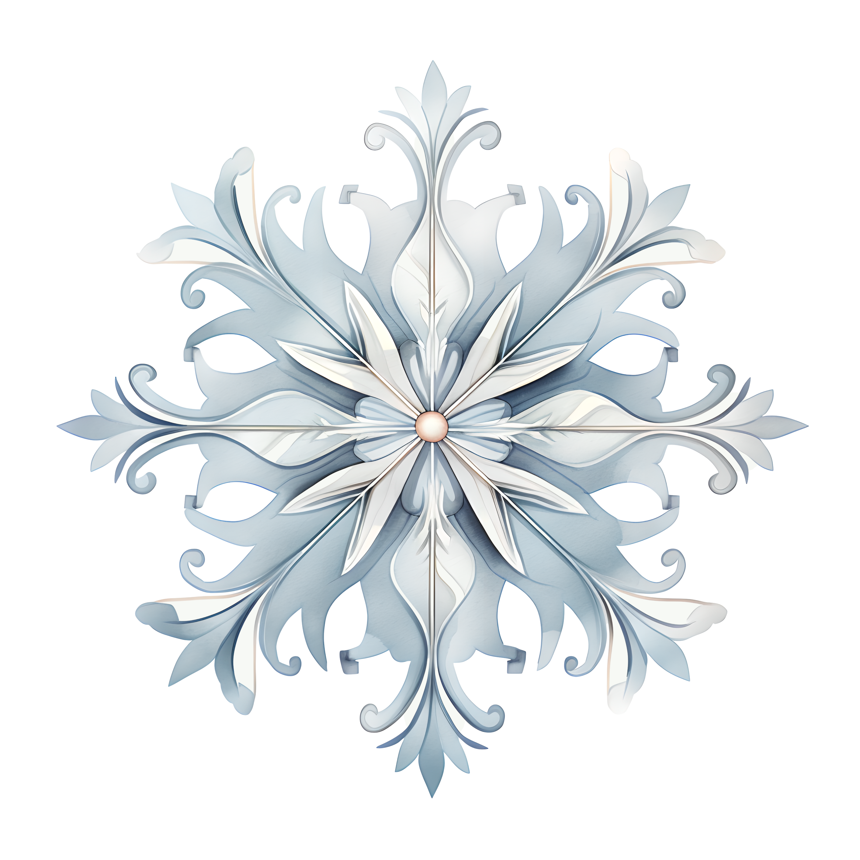 Snowflake material design elements