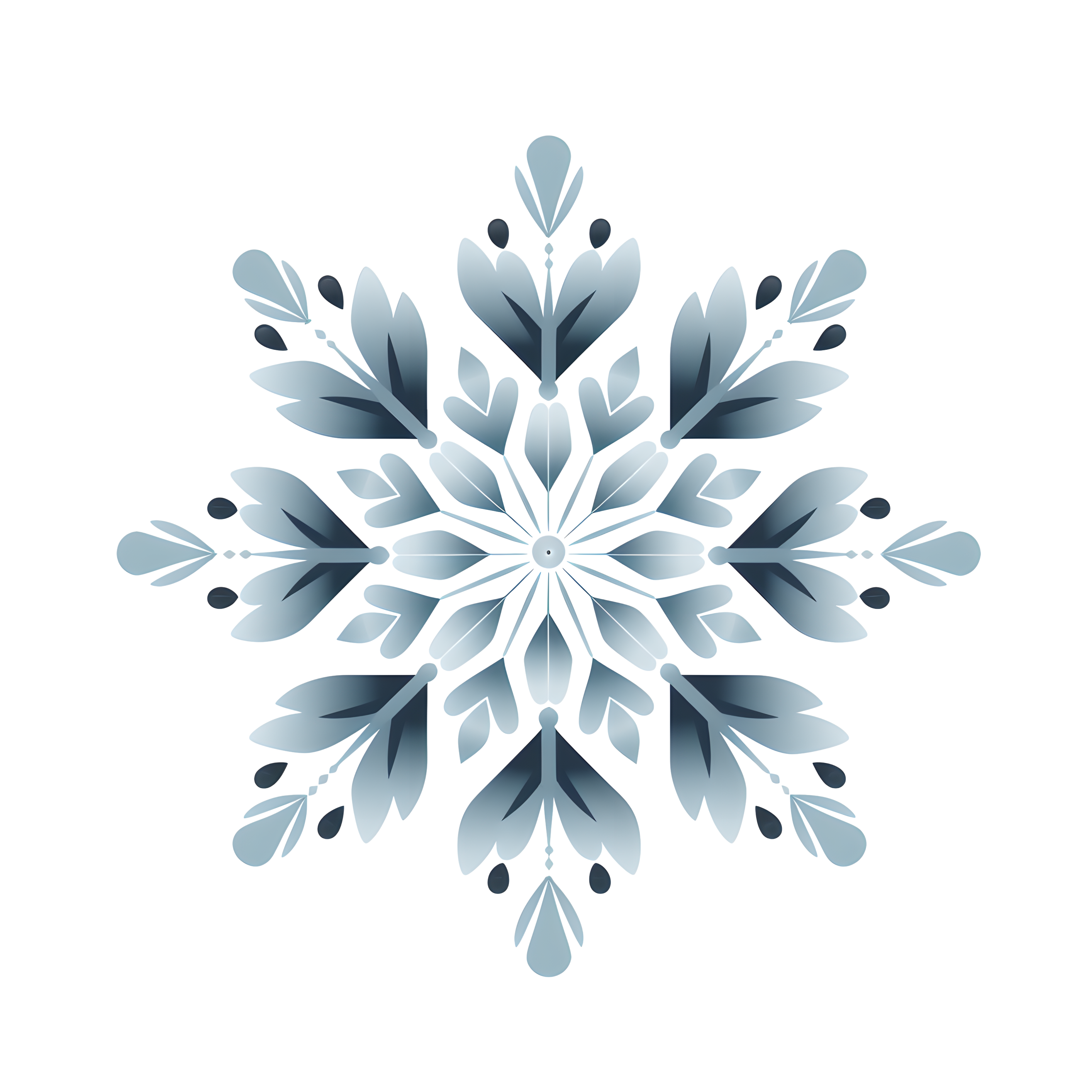 Soft illustration of snowflake gray tones