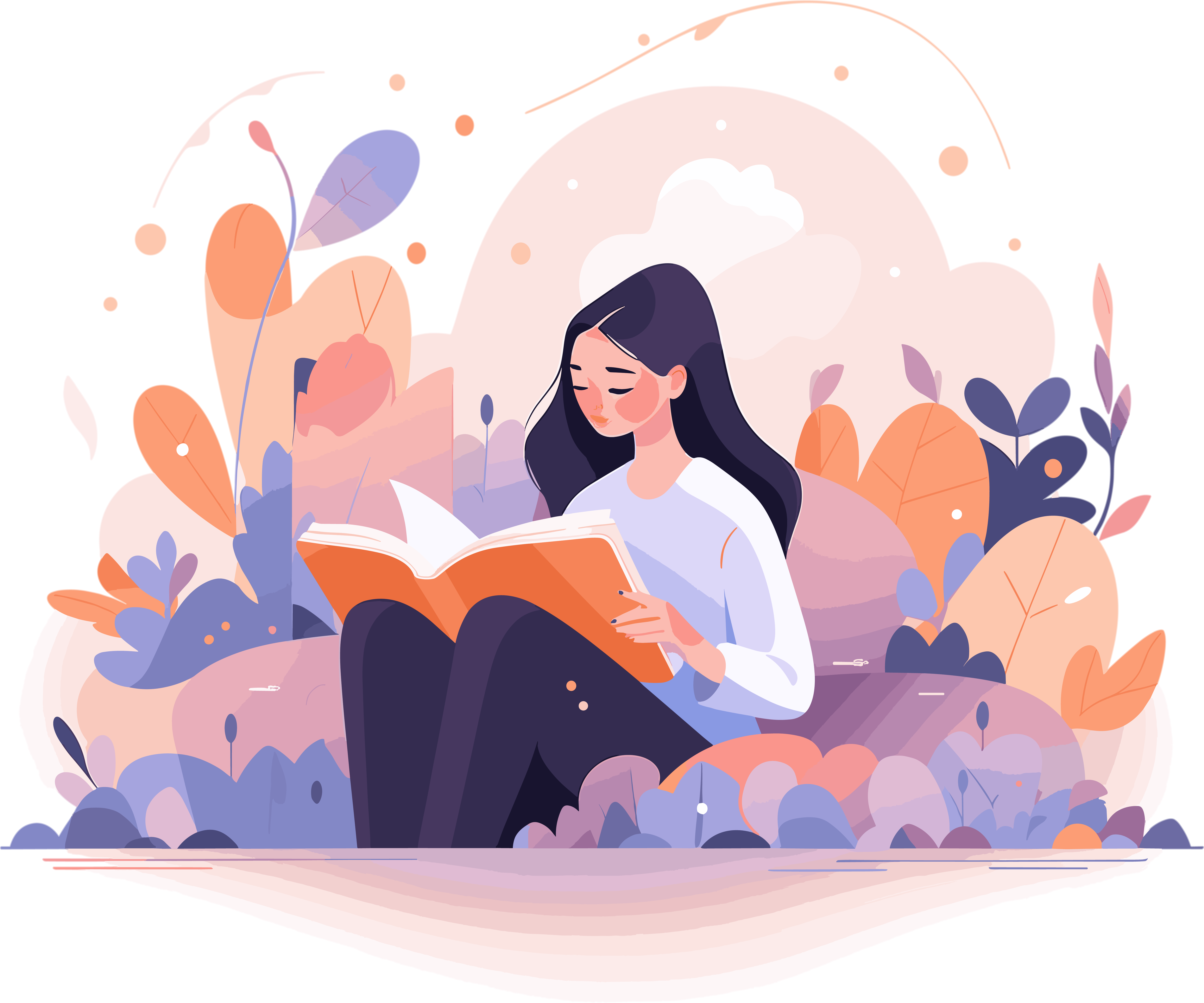 Reading Girl Creative Design Business Materials