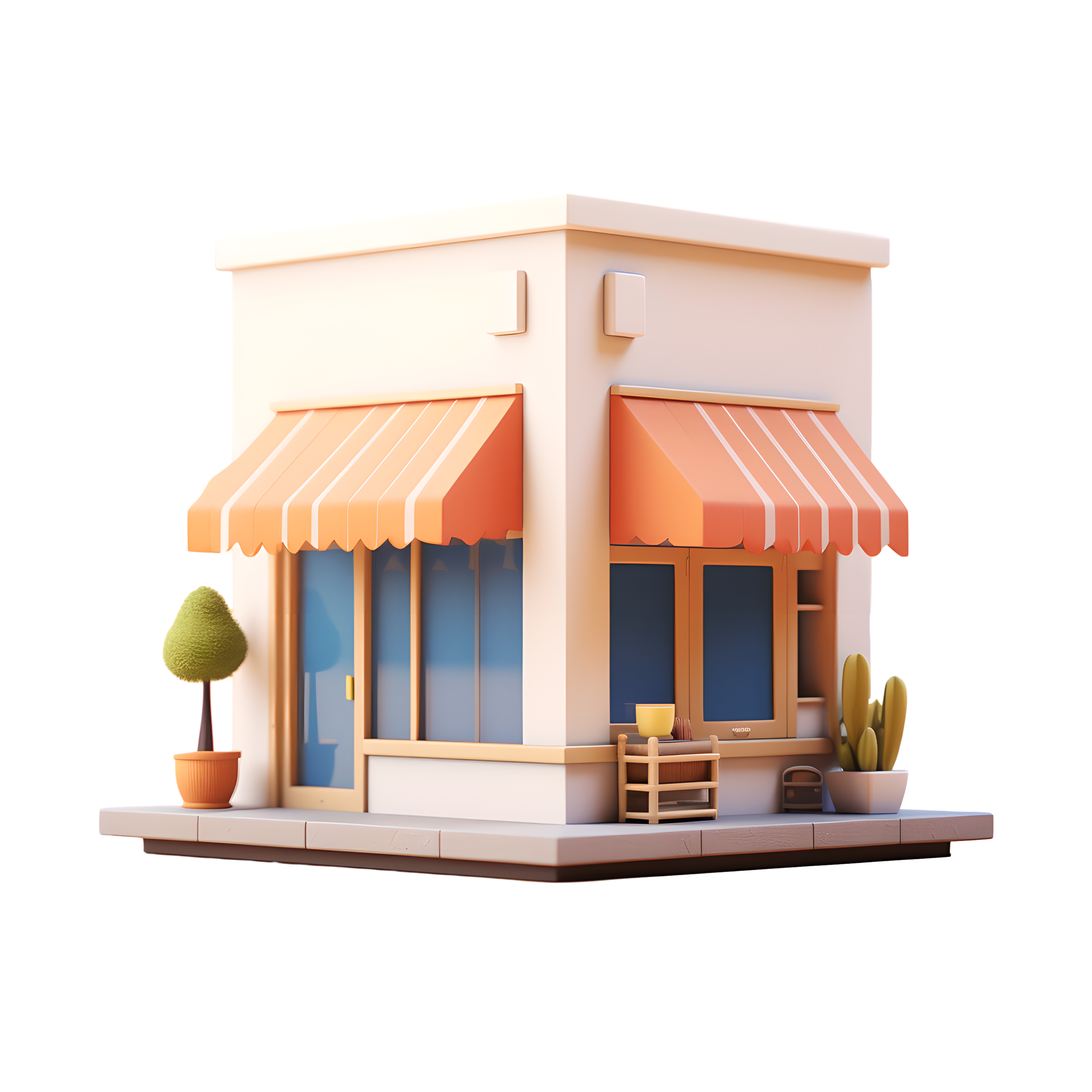 Simple design elements for a 3D shopping store