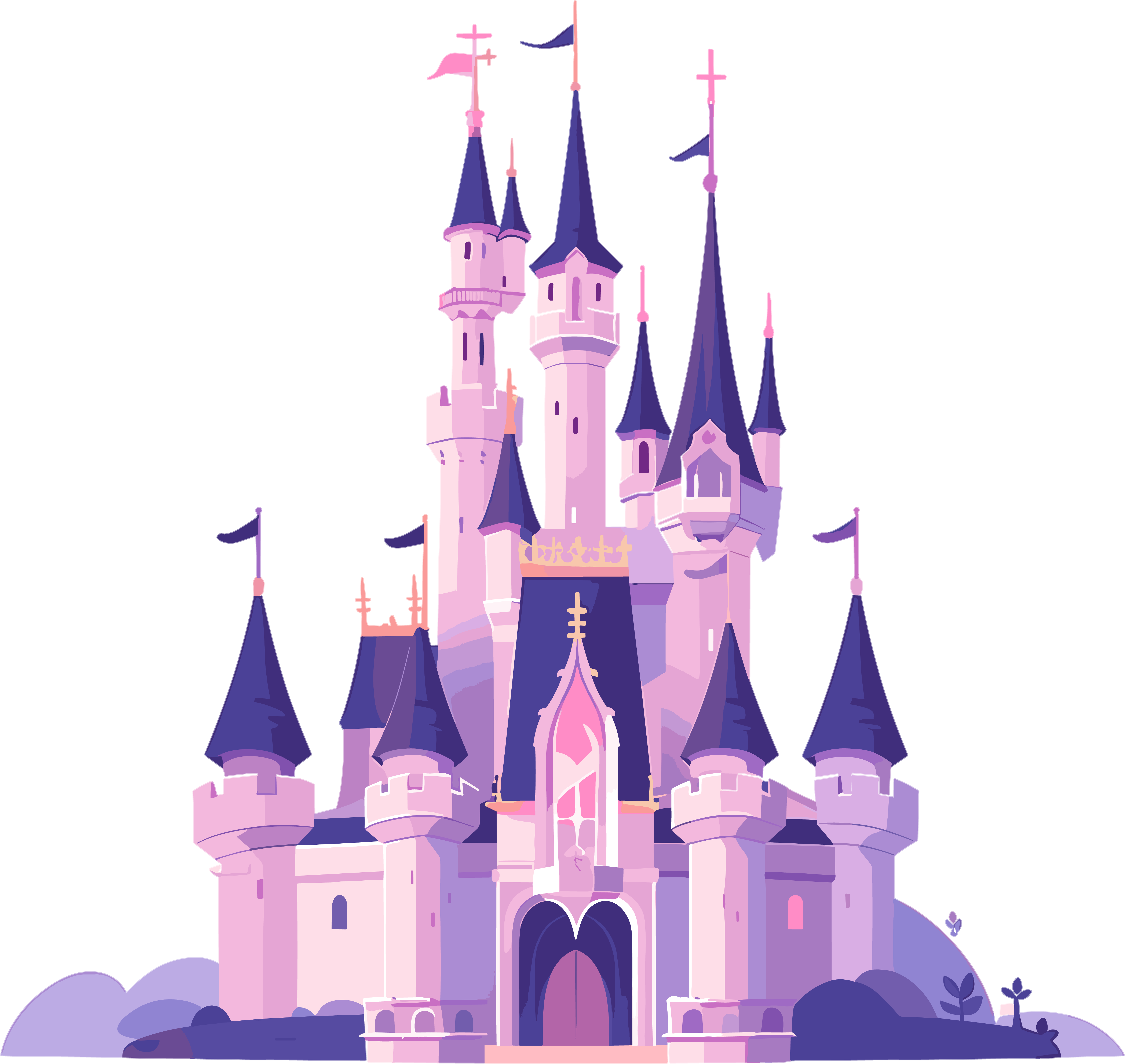 Cartoon Castle Theme Park Creative Elements