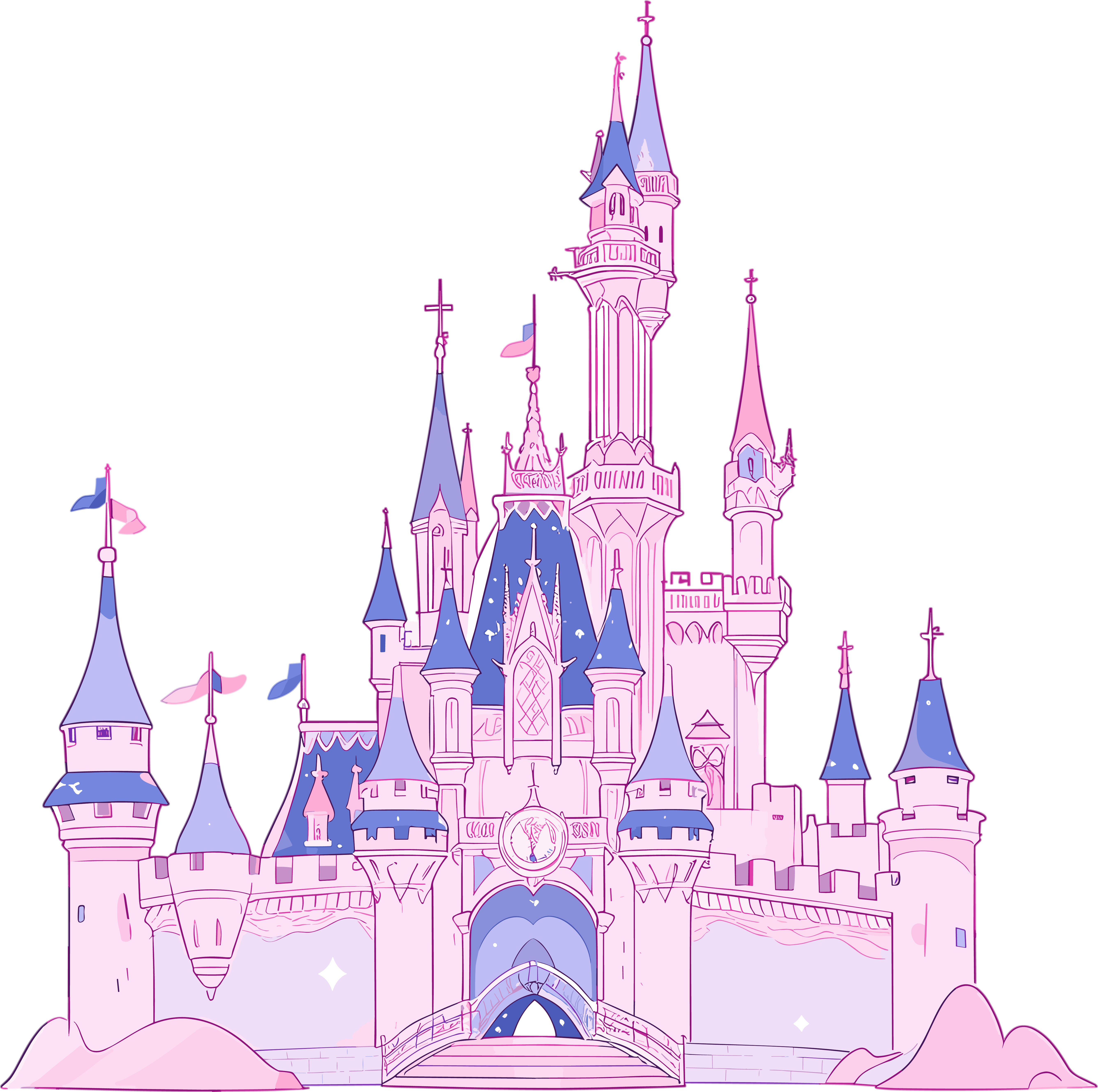 Cartoon castle high-definition graphic design illustration