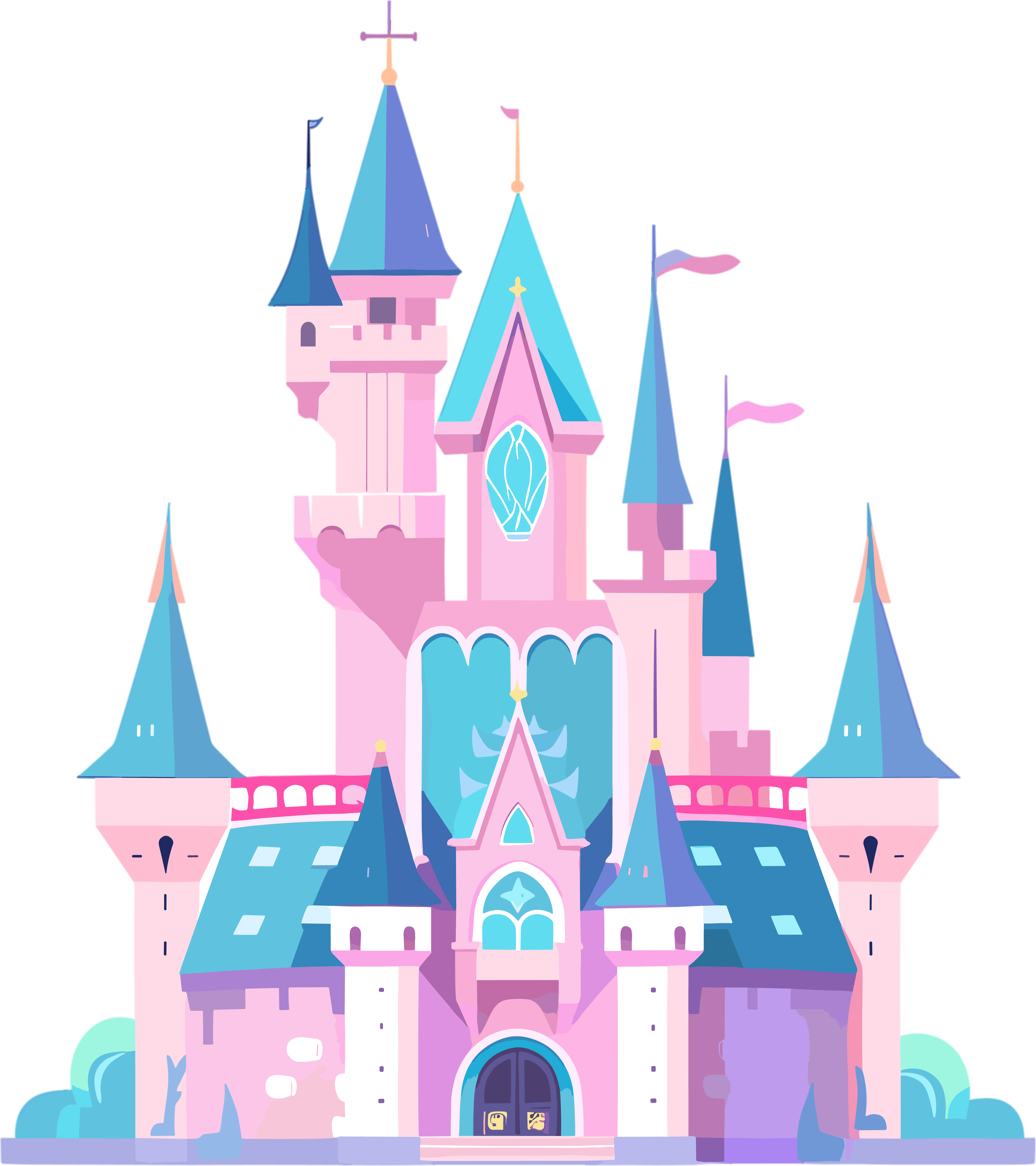 Cartoon Castle Commercial Design Elements