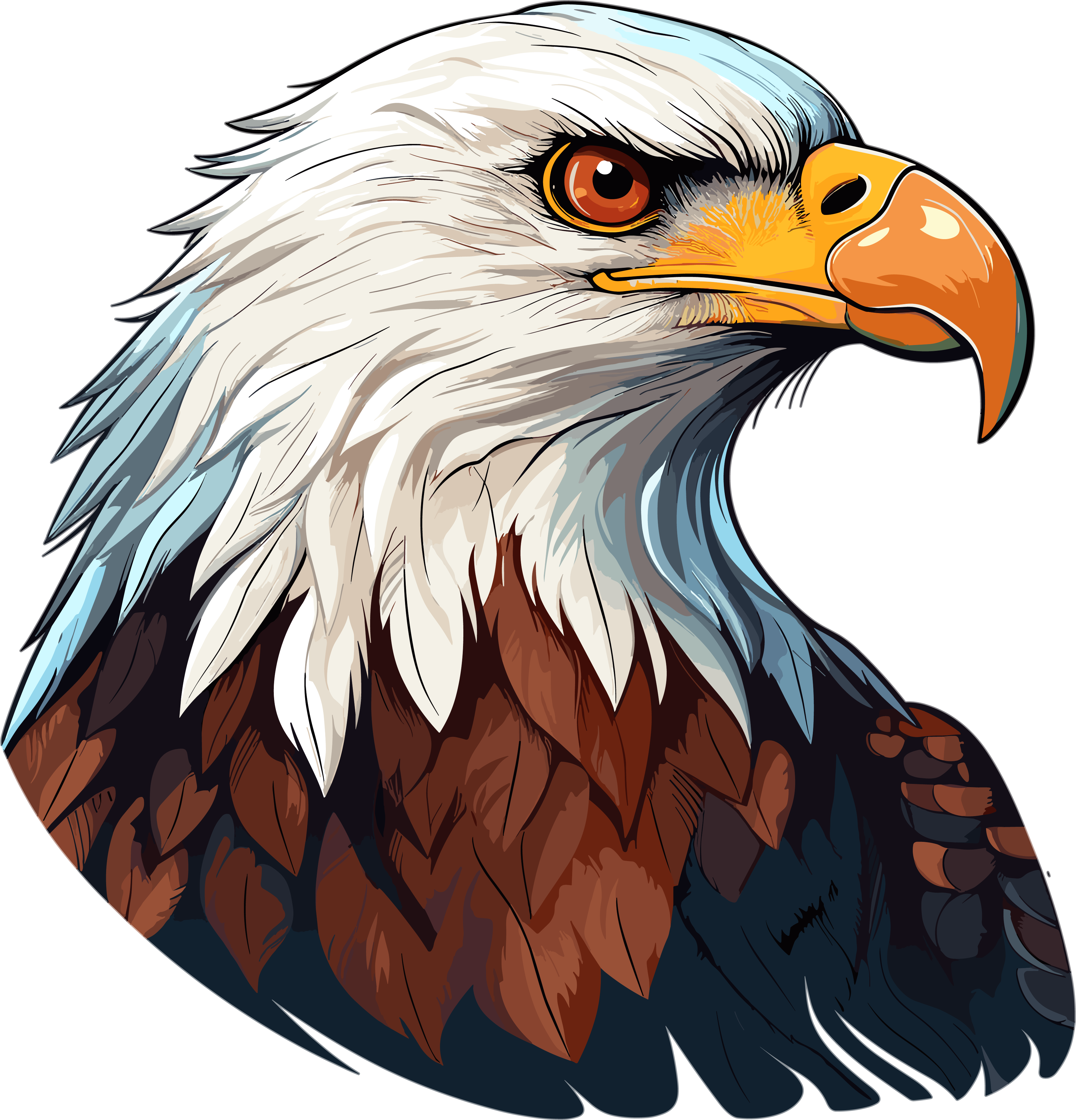 Eagle animal design materials