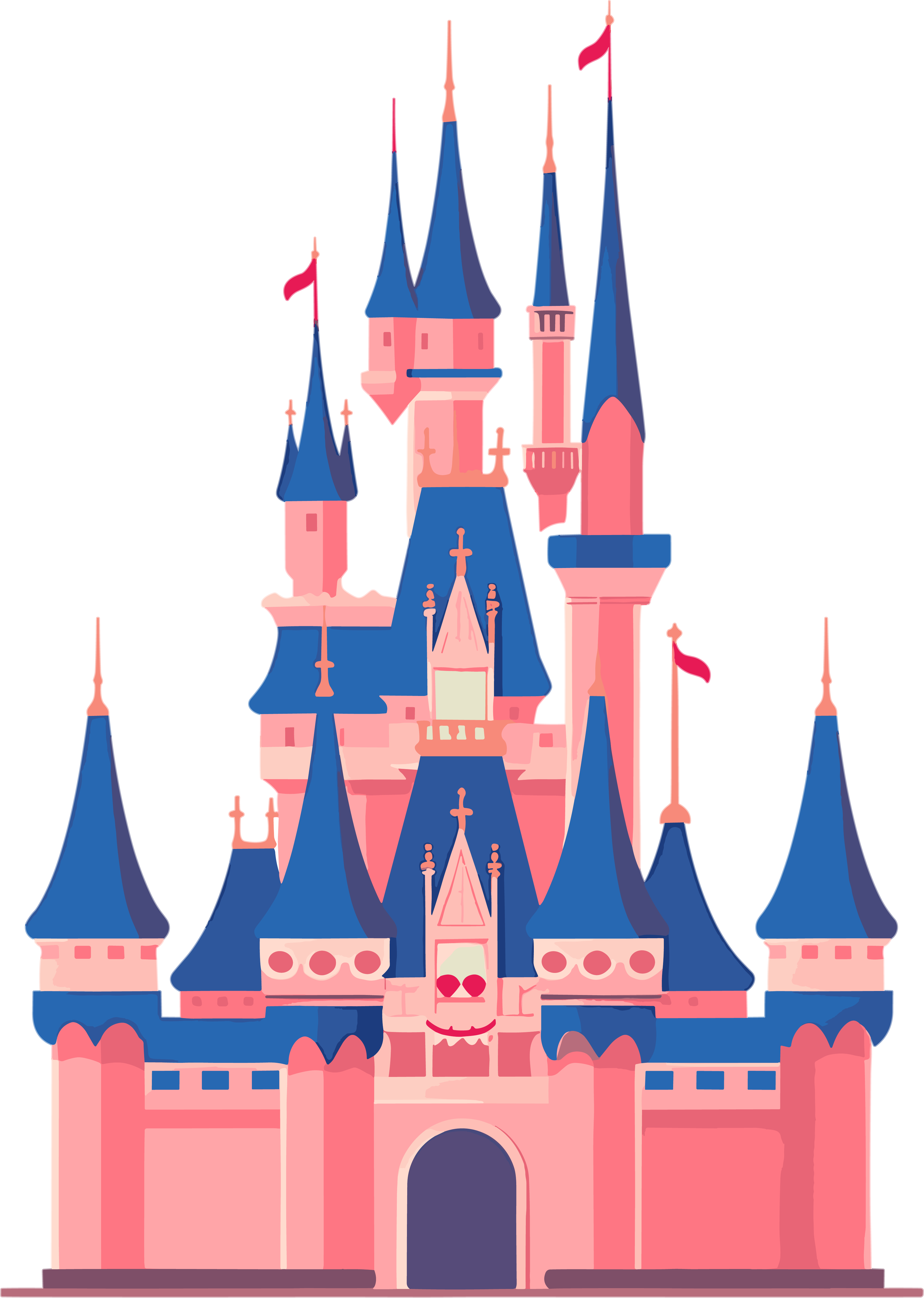 Cartoon castle high-definition graphic material