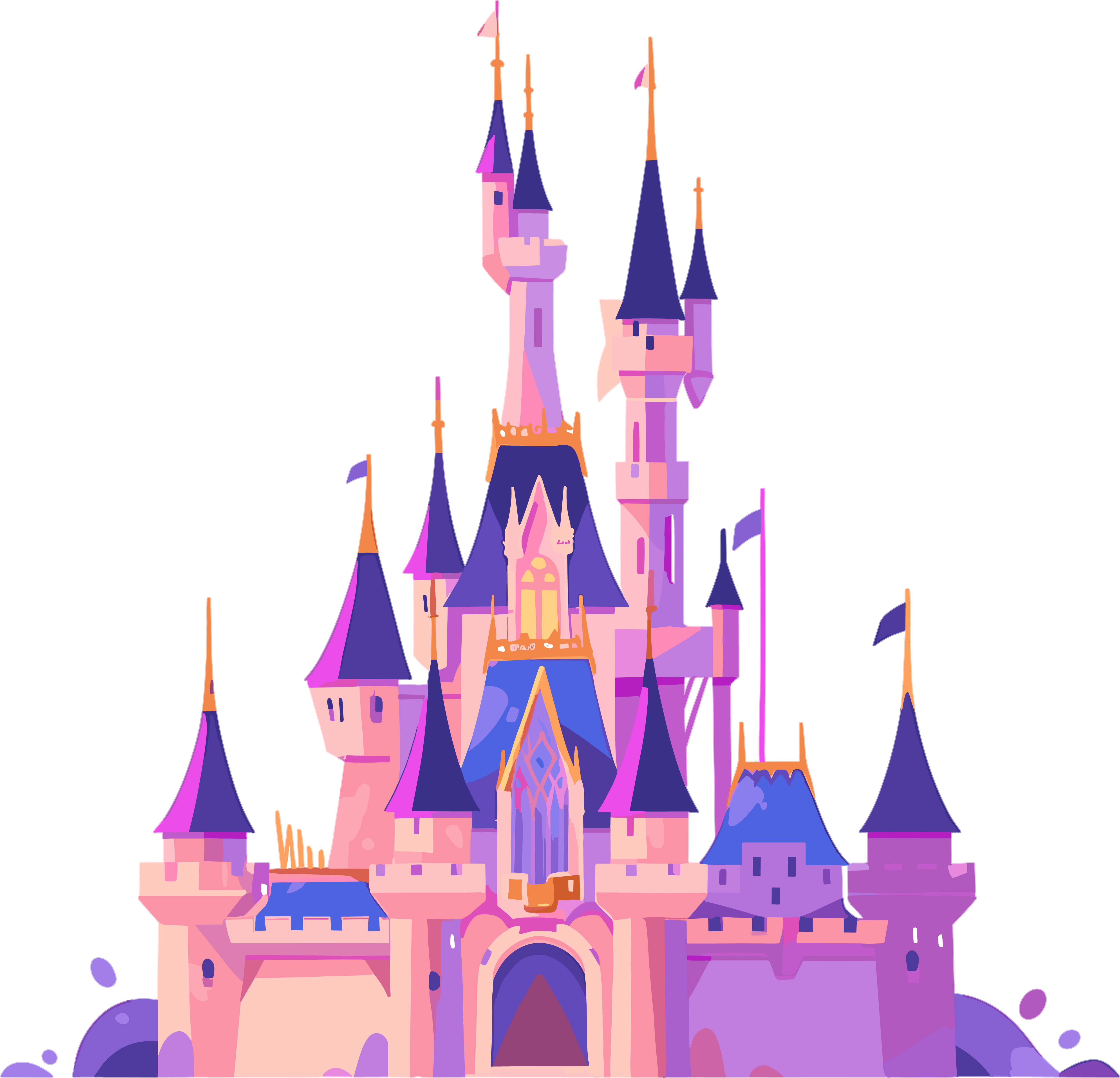 Cartoon Castle Commercial Design Elements