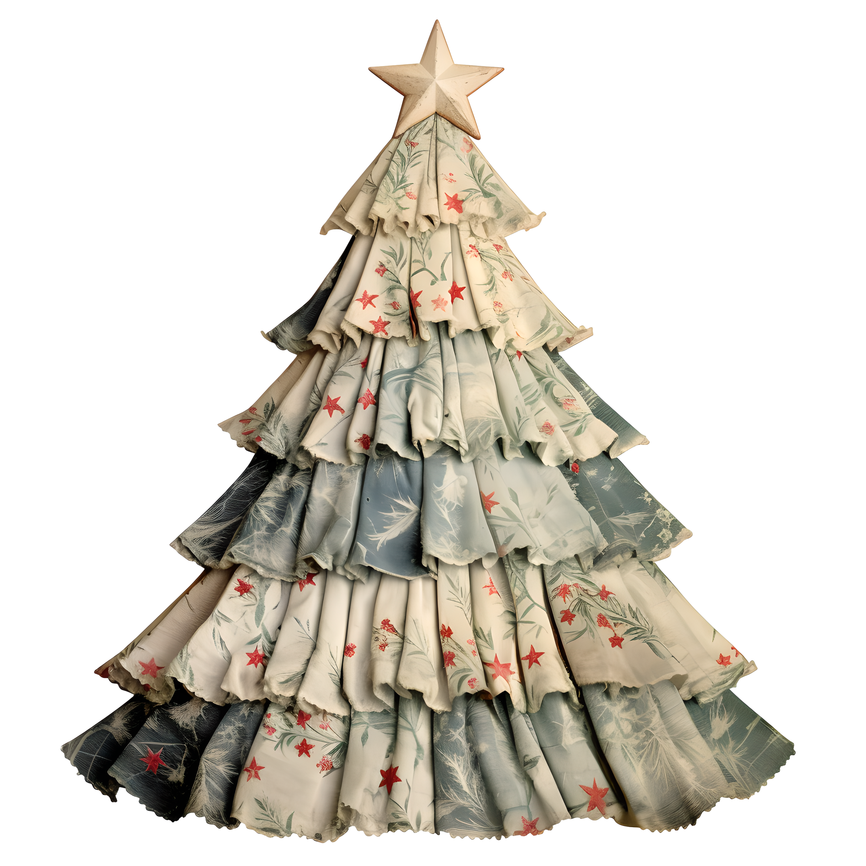 Retro Christmas Tree Commercial Illustration