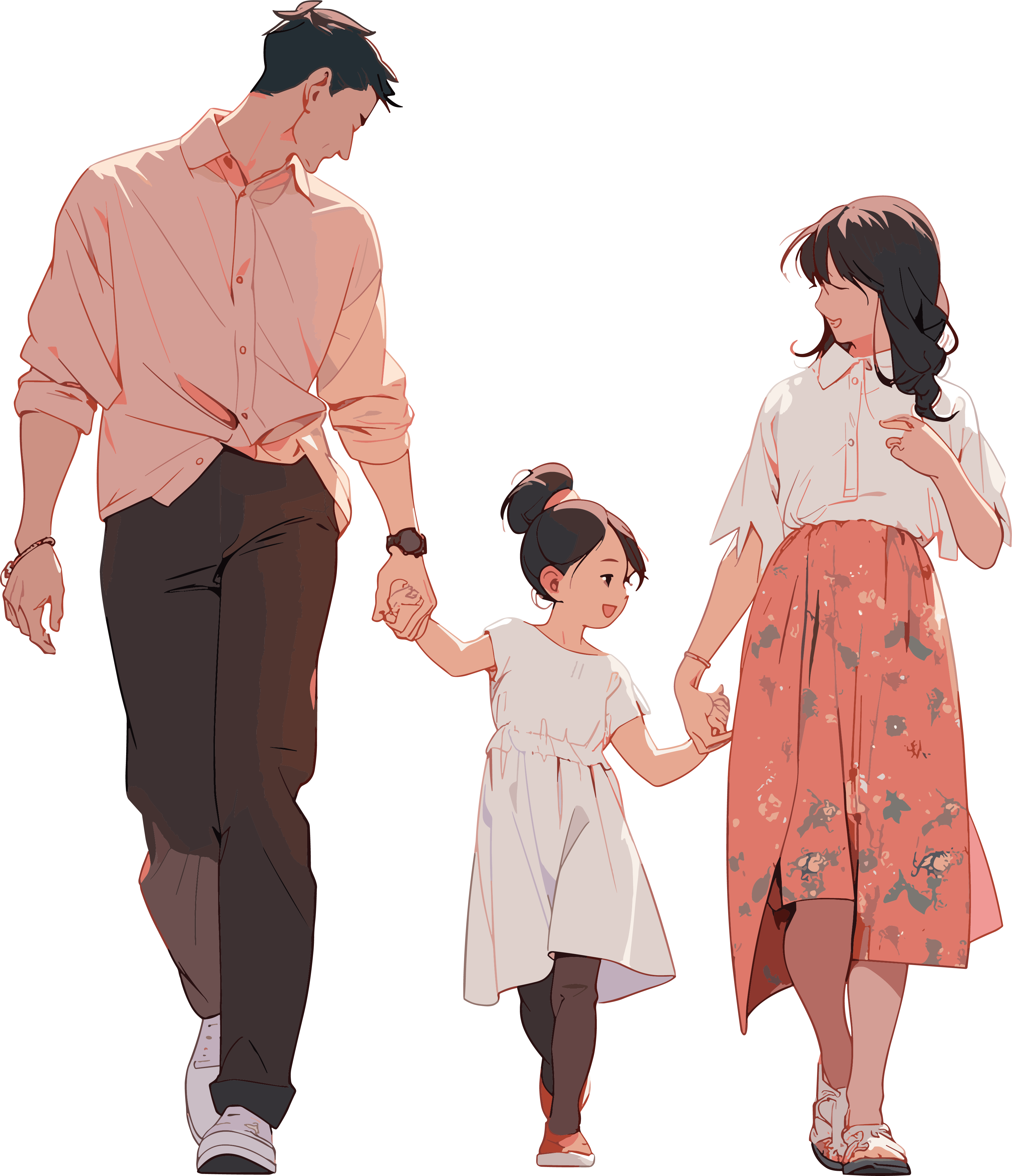 Warm Family Illustration