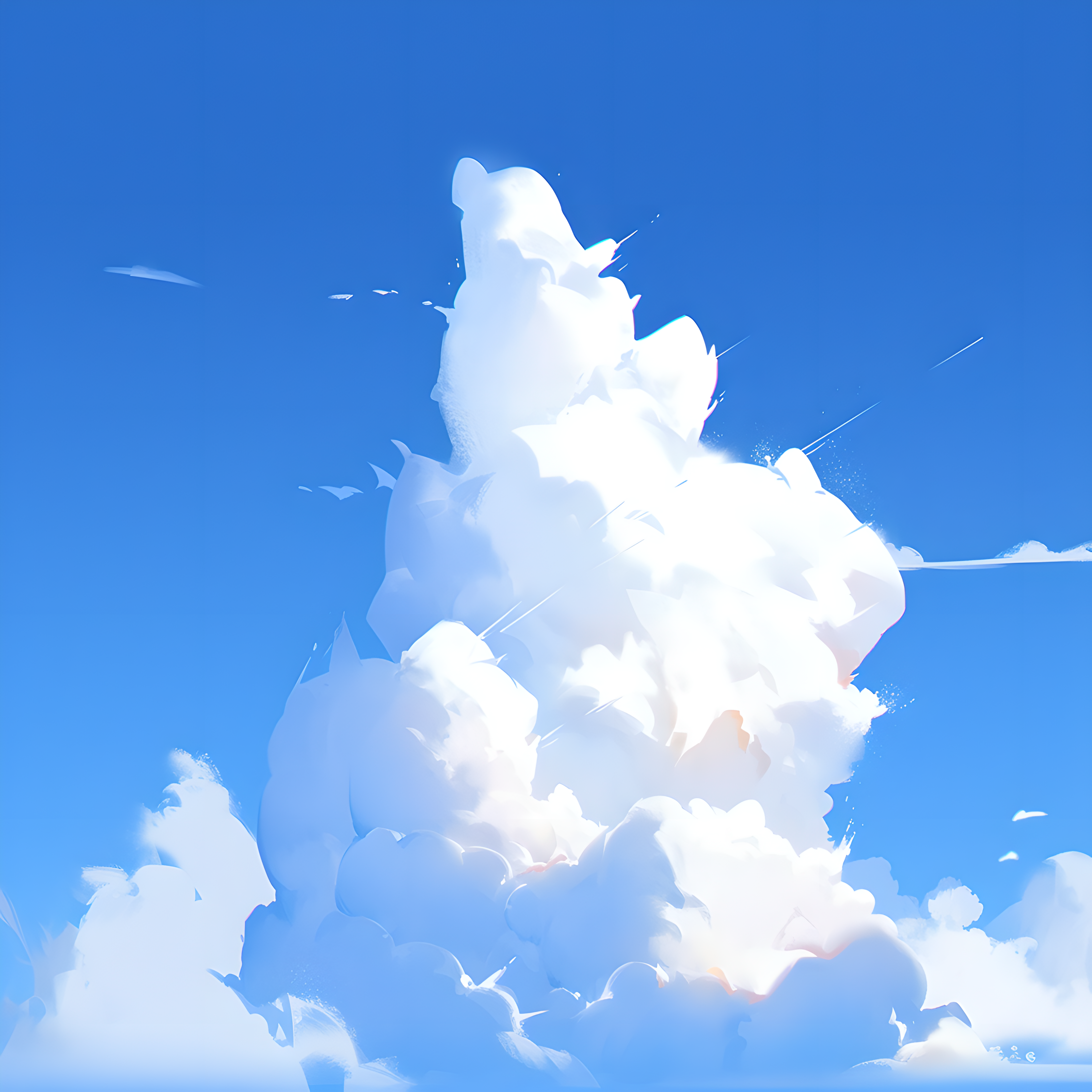 Simple design material with blue sky background