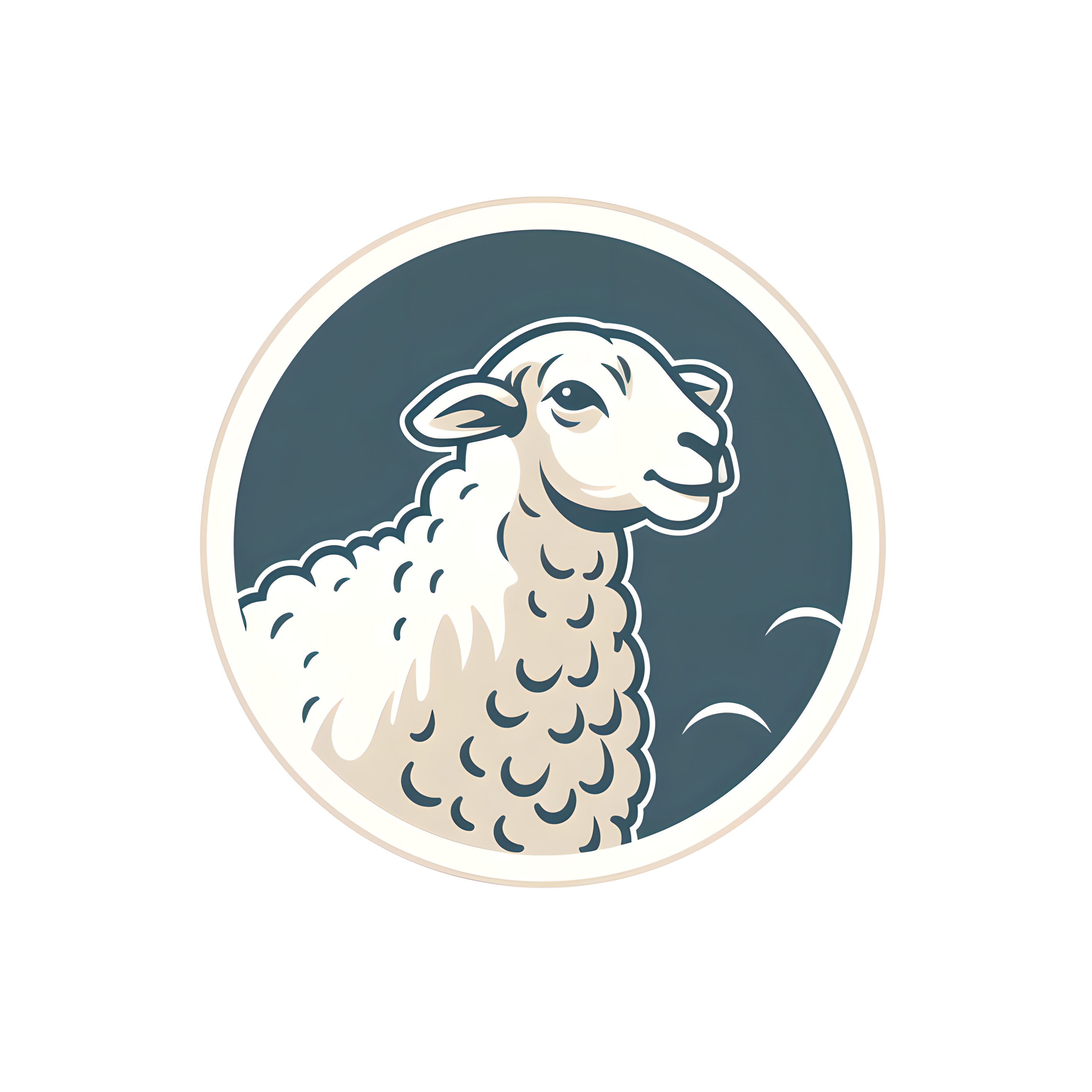 Simple design material for sheep logo