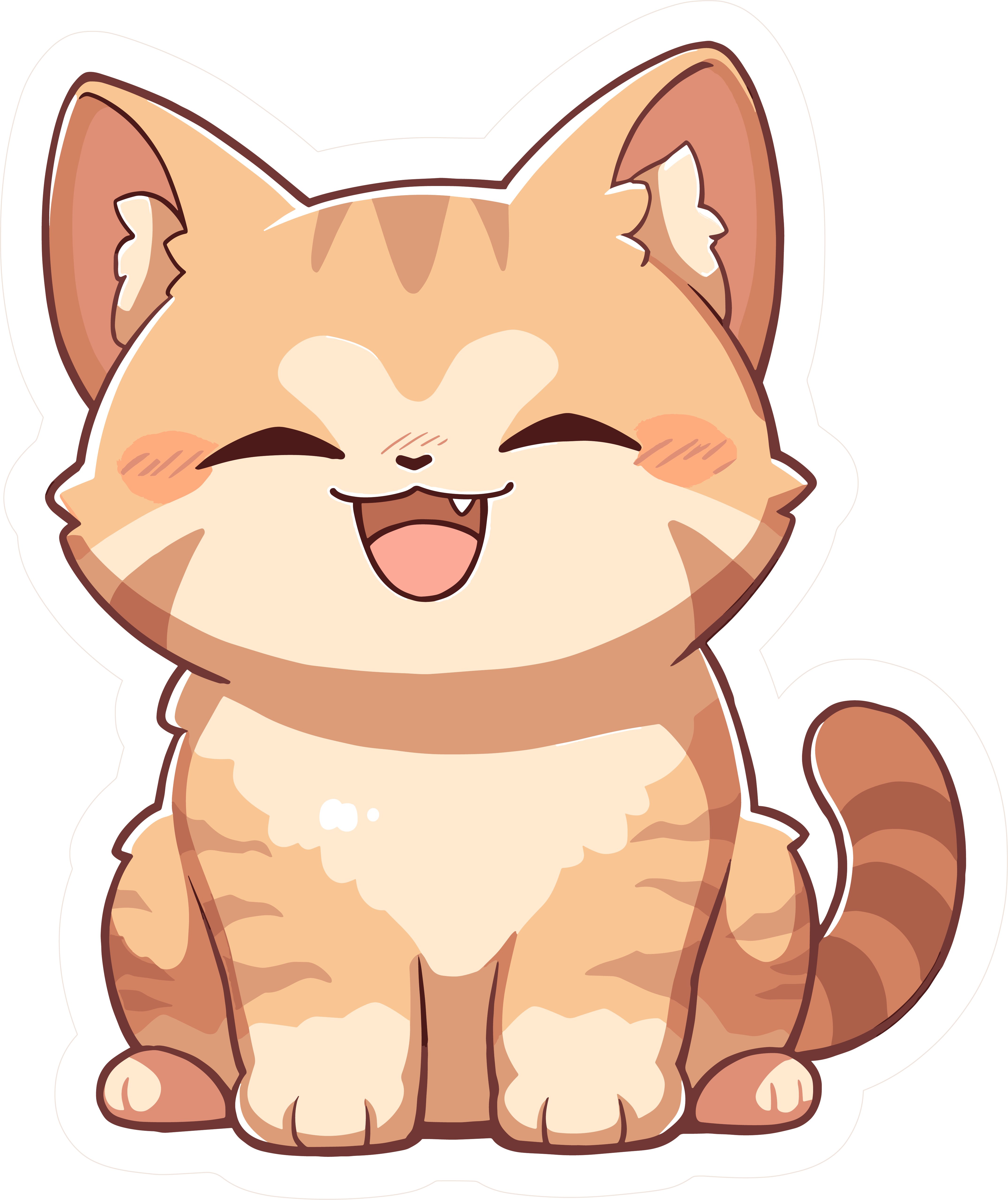 Cat sticker exquisite illustration