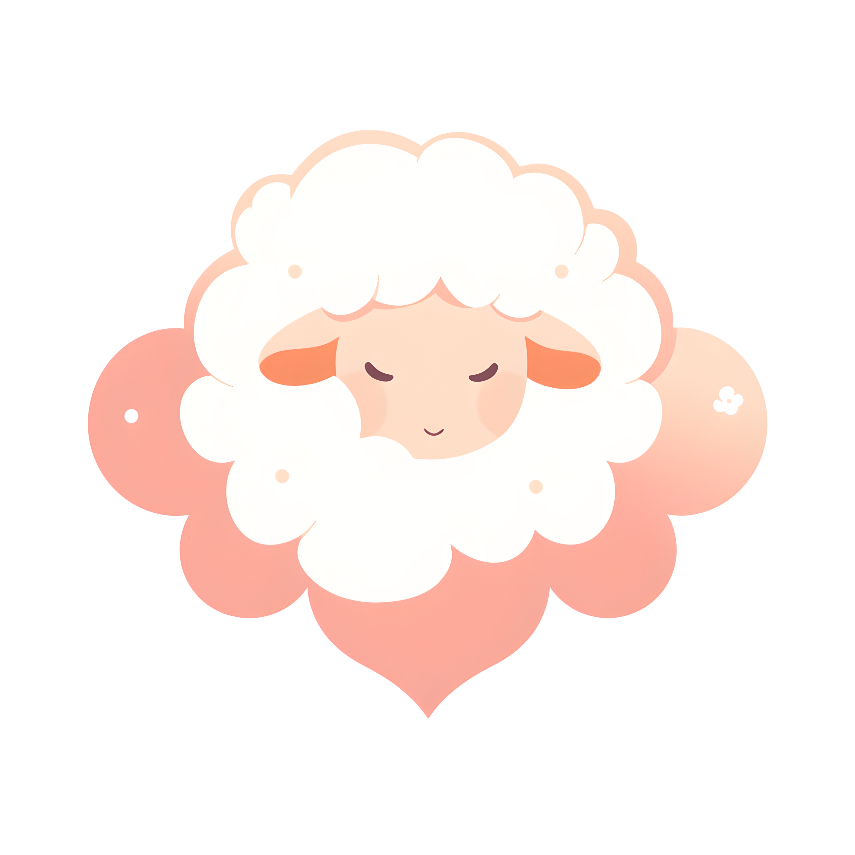 Minimalist design material for sheep logo