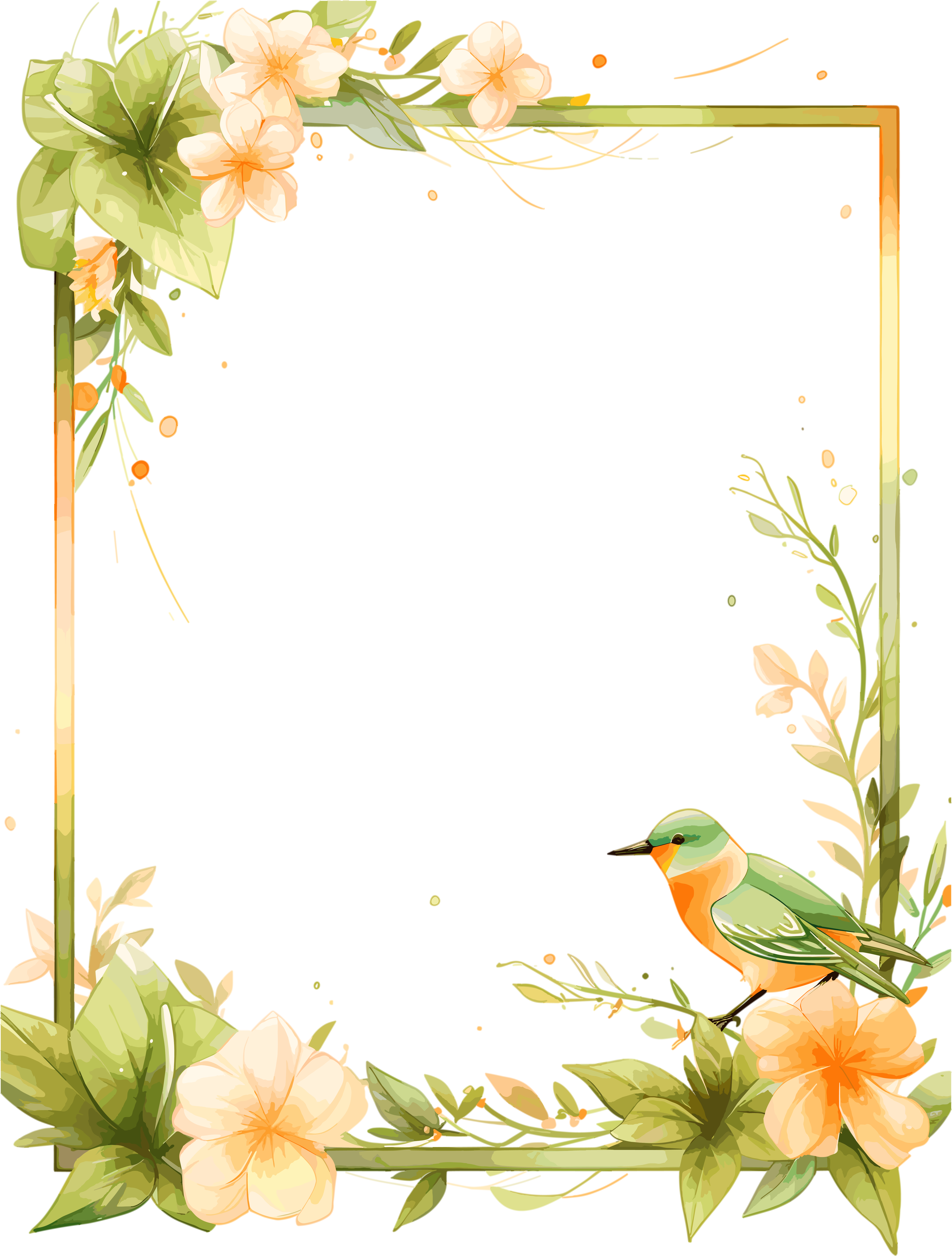 Green border PNG illustration
