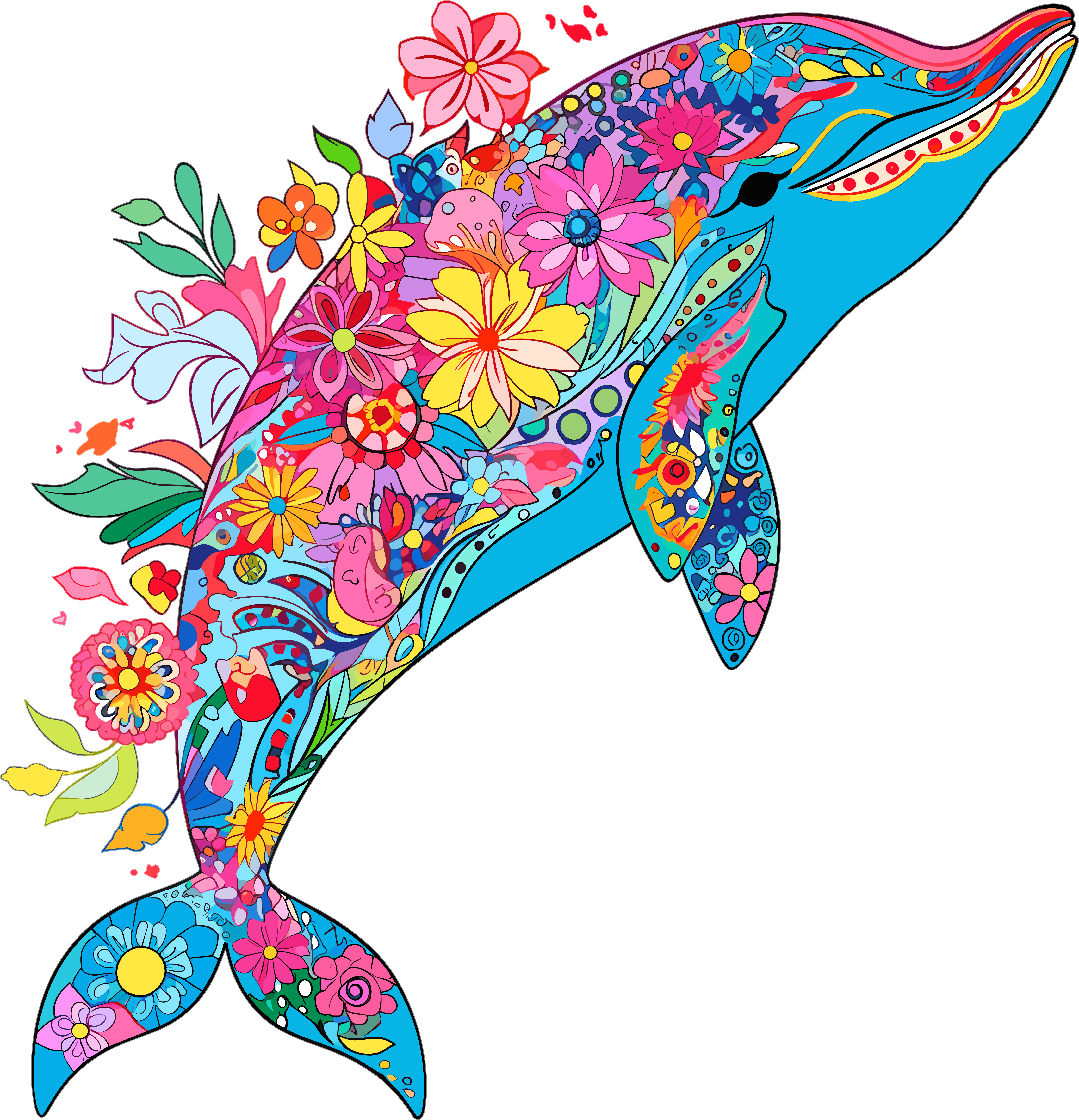 Cute Dolphin Creative Design Materials