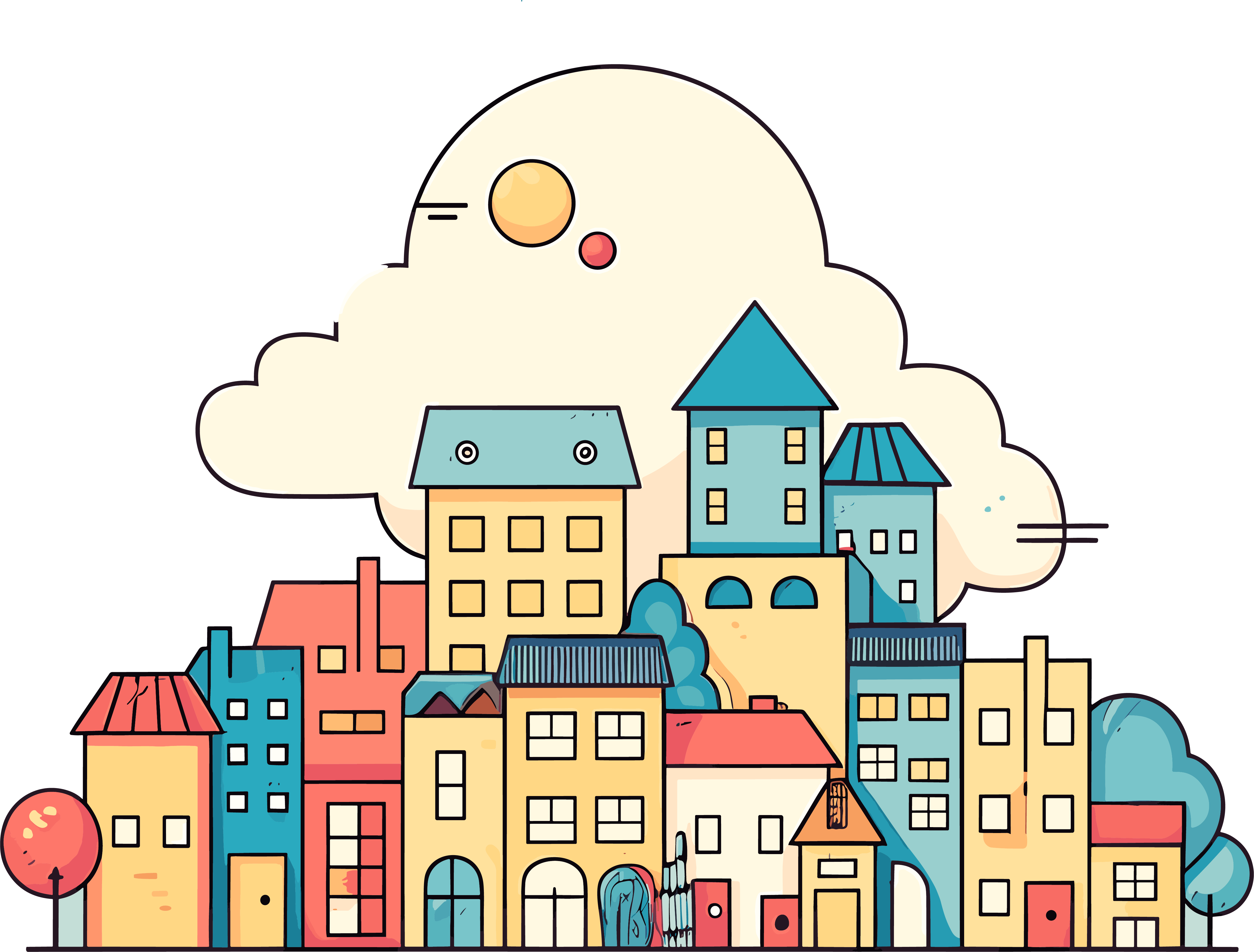 Fresh illustrations with a city theme