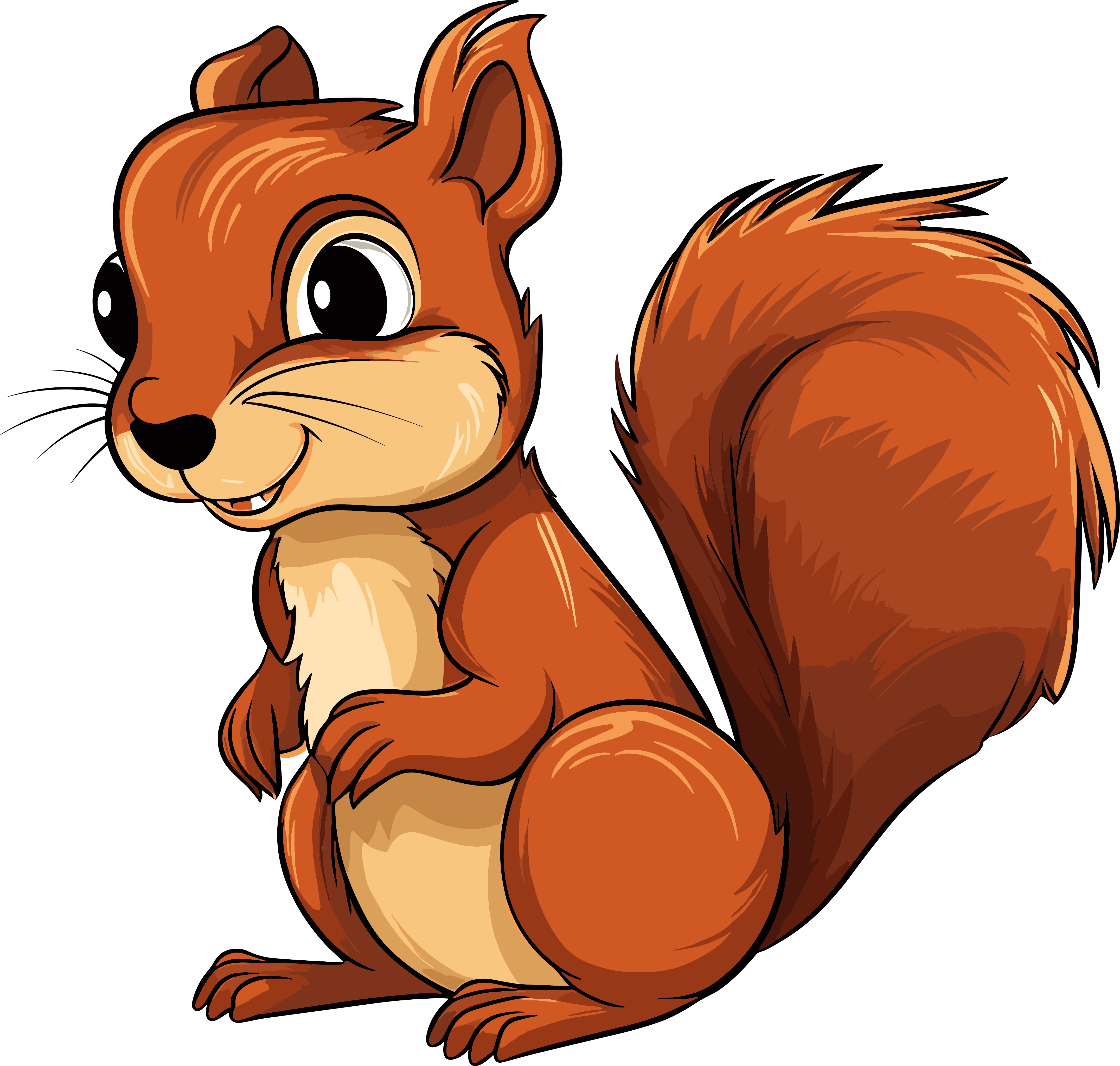 Cartoon squirrel hand-drawn animal material